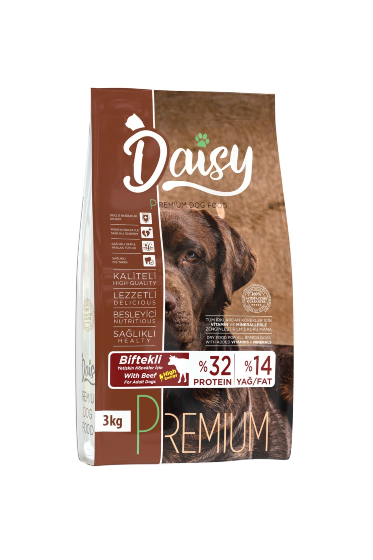 Daisy Premium Biftekli High Energy Yetişkin Köpek Maması 3 kg