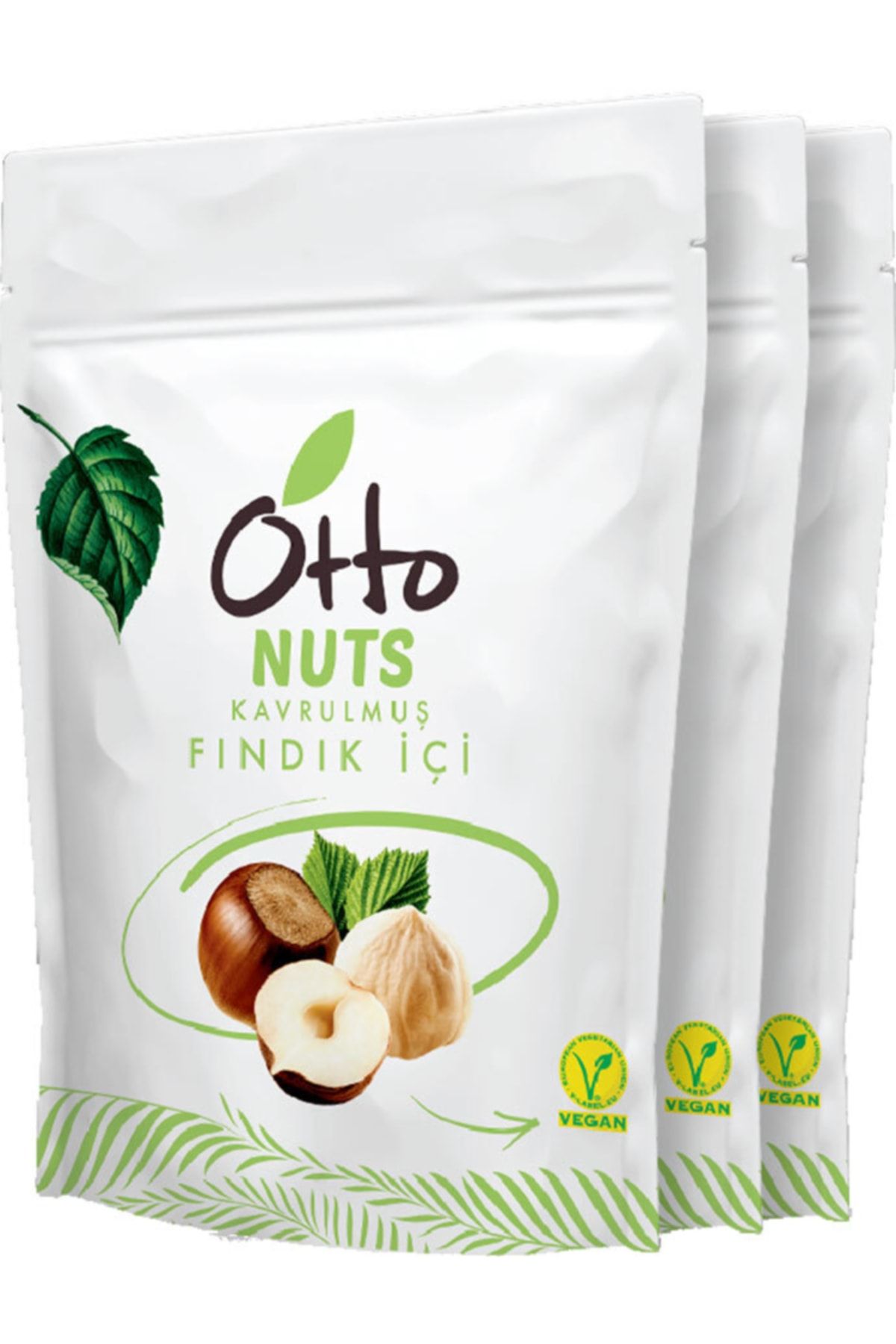 Otto Nuts Vegan Kavrulmuş Fındık Içi 3 X 150 gr