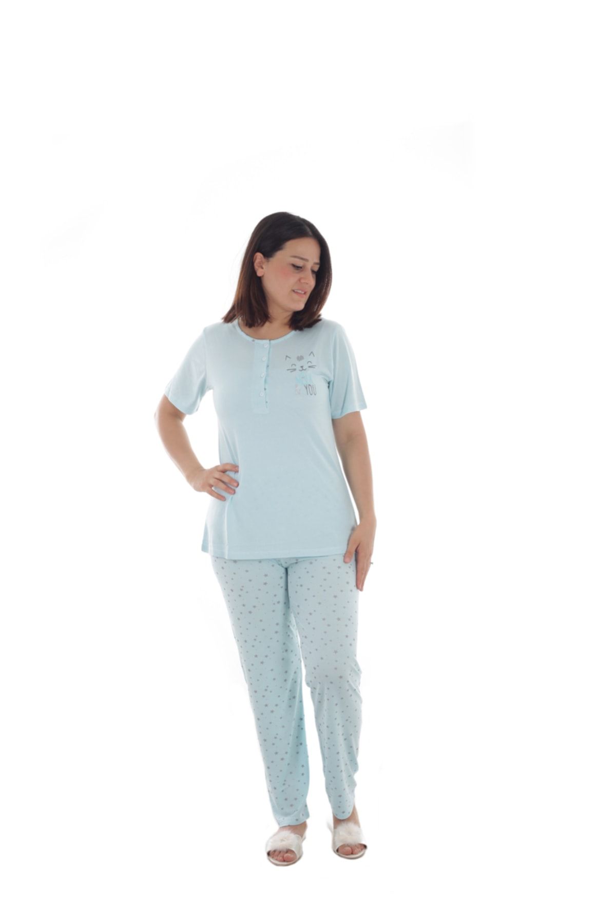 Kadın Kısa Kol Pijama Takımı 21 24119_4