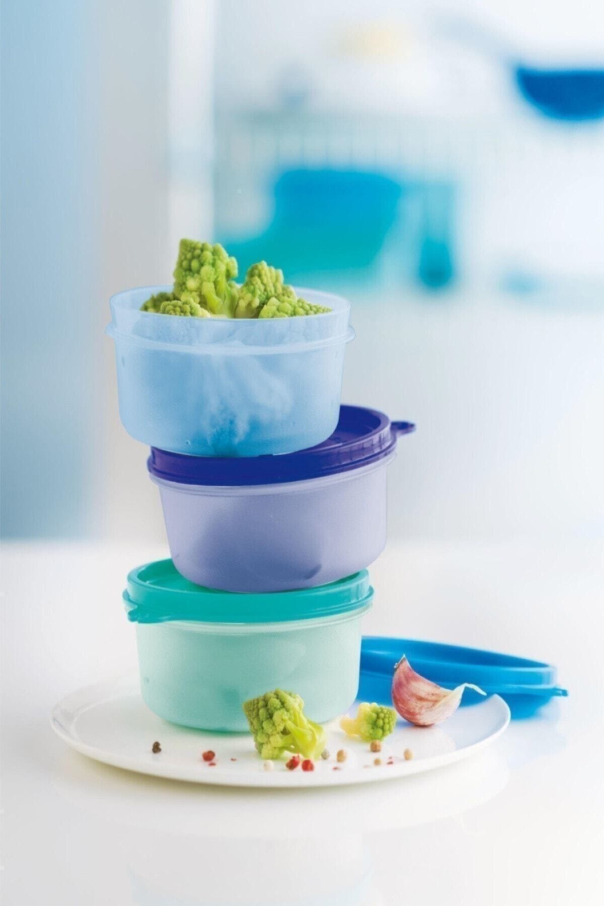 Tupperware Şeker Üçüzler Yeni Renk Saklama Kabı 3x250ml