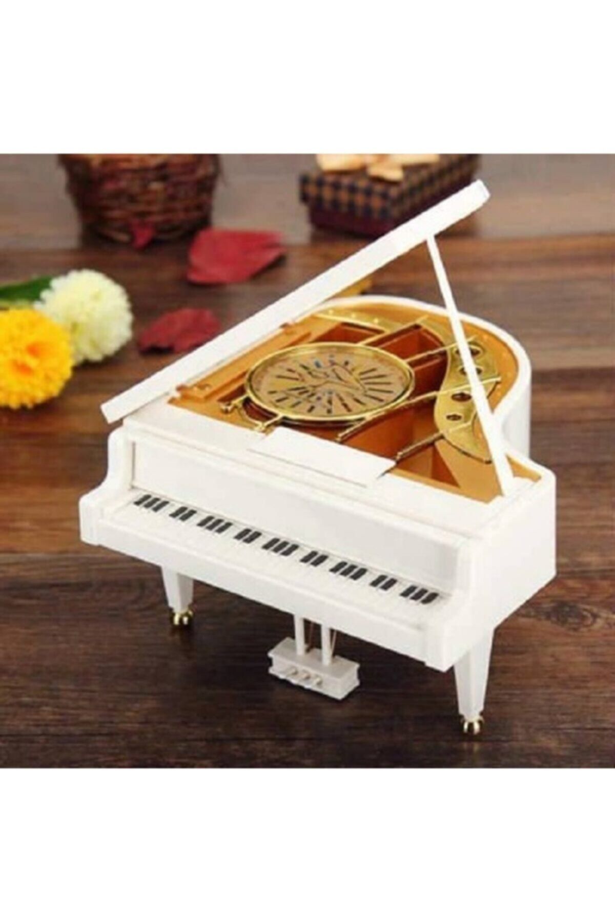 Genel Markalar Nostaljik Piyano Müzik Kutusu Beyaz