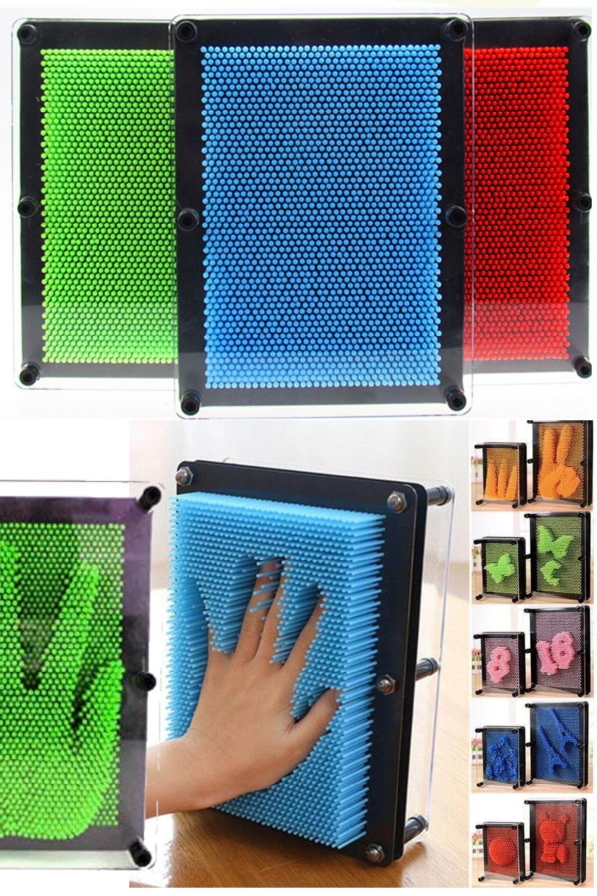 Utelips Büyük Boy 3d Klon Pin Sanat Plastik Oyuncak Komik Oyun Pinart 3d Klon Şekil Renkli Eğitici Oyuncak
