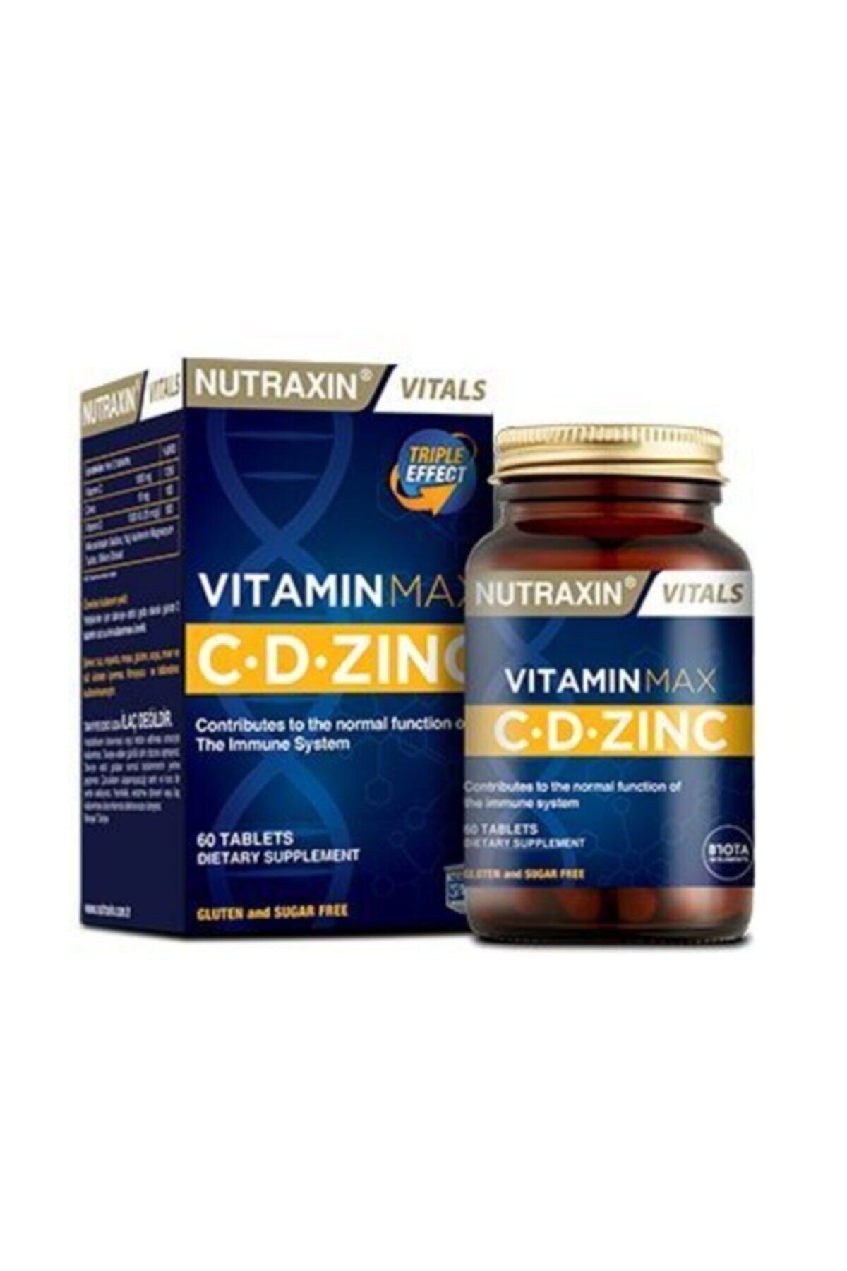 Nutraxin Vitamin Max (1000 Mg C Vitamini, 1000 Iu D Vitamini Ve 10 Mg Çinko) 60 Tablet