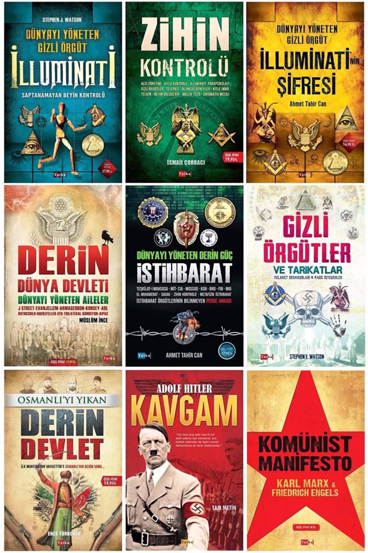 Tutku Yayınevi Derin Devlet Seti - 2, 2936 Sayfa, Illuminati, Mit, Kavgam, Komünist,istihbarat,osmanlı