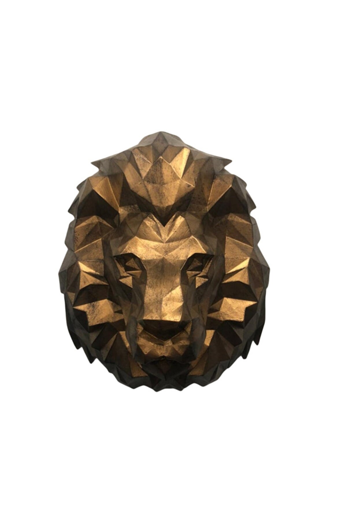 COSMOSART Kübik Aslan Kafası Duvar Heykeli,ev Dekorasyon Objesi,ev Ve