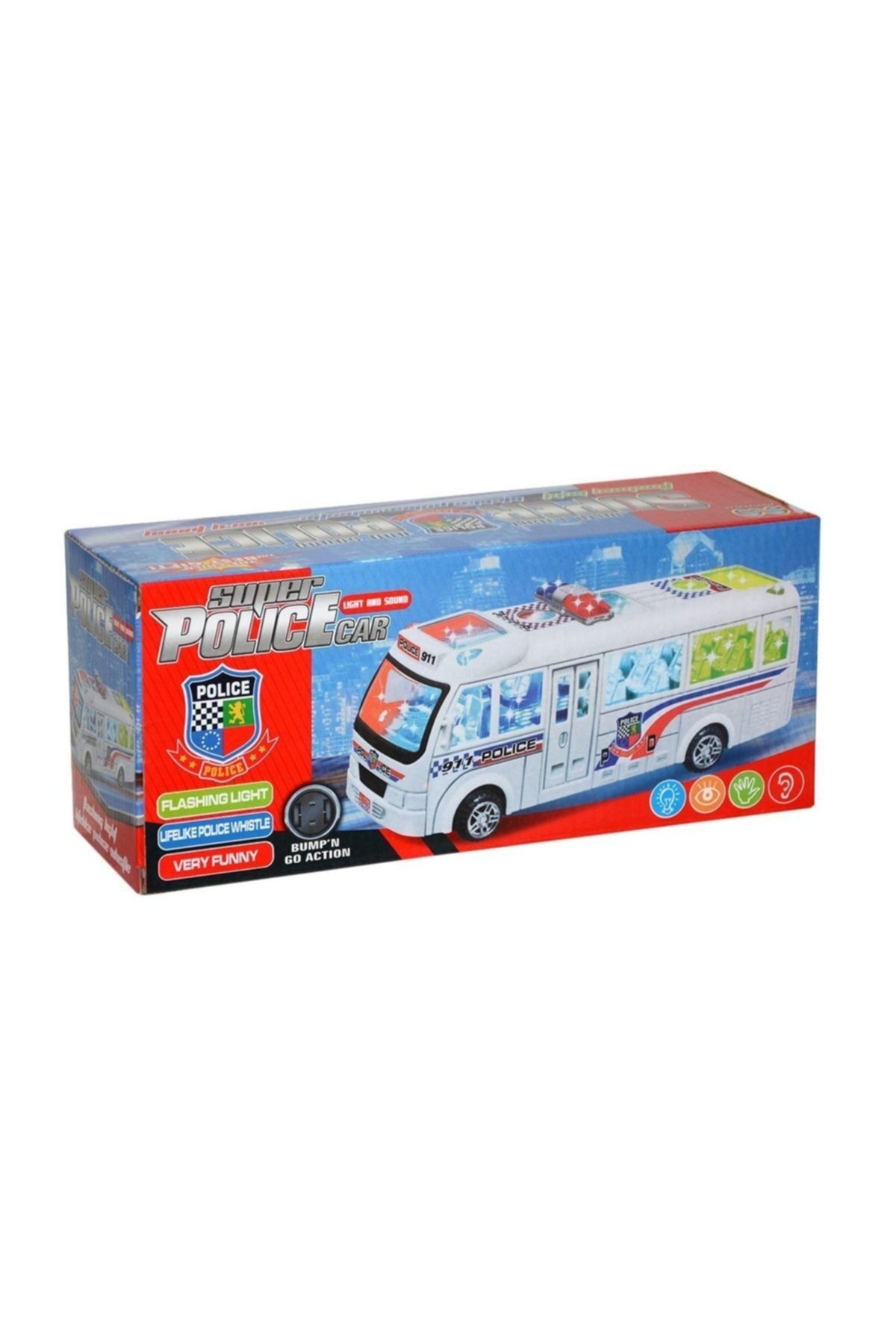can oyuncak Marka 170-1 Can, Sesli Işıklı Süper Polis Otobüsü Bebek & Aktivite Oyuncakları