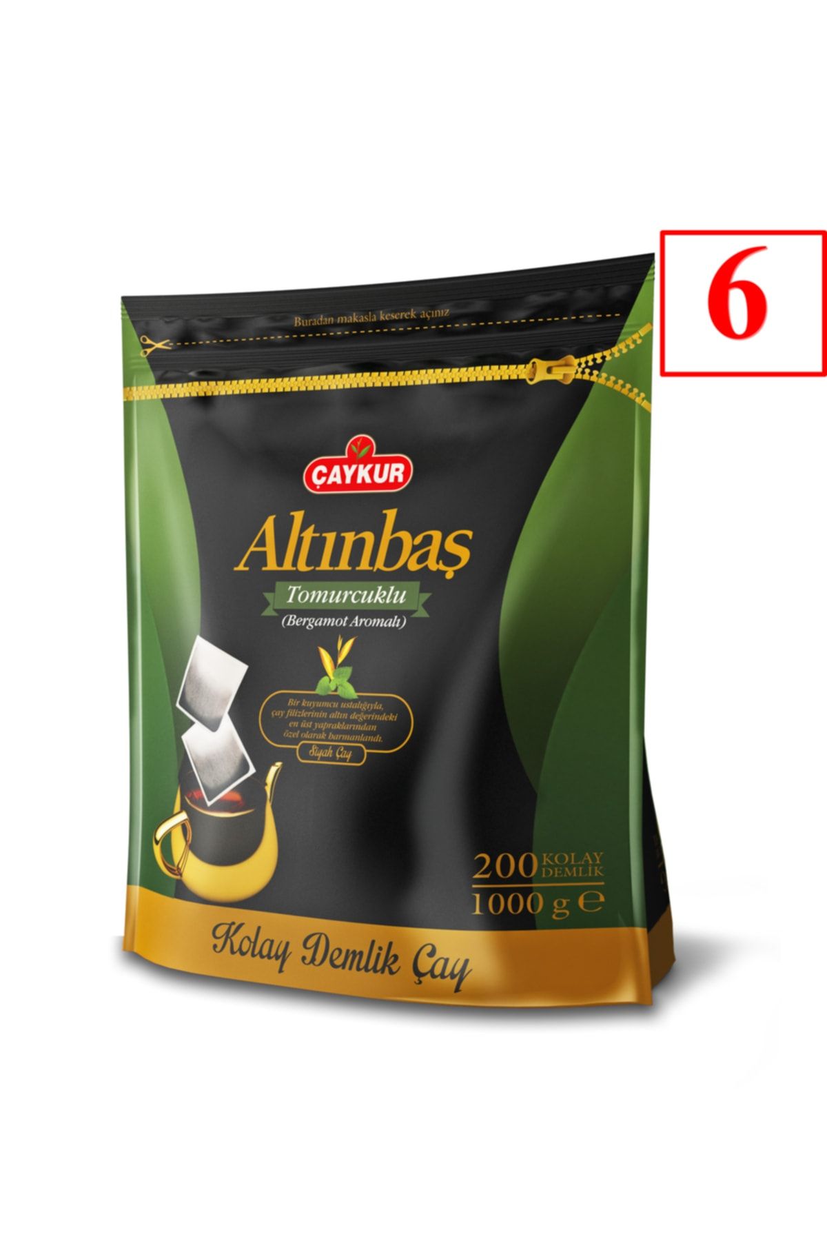Çaykur Altınbaş Tomurcuklu Demlik Poşet Çay 5 Gr 200'lü X6adet
