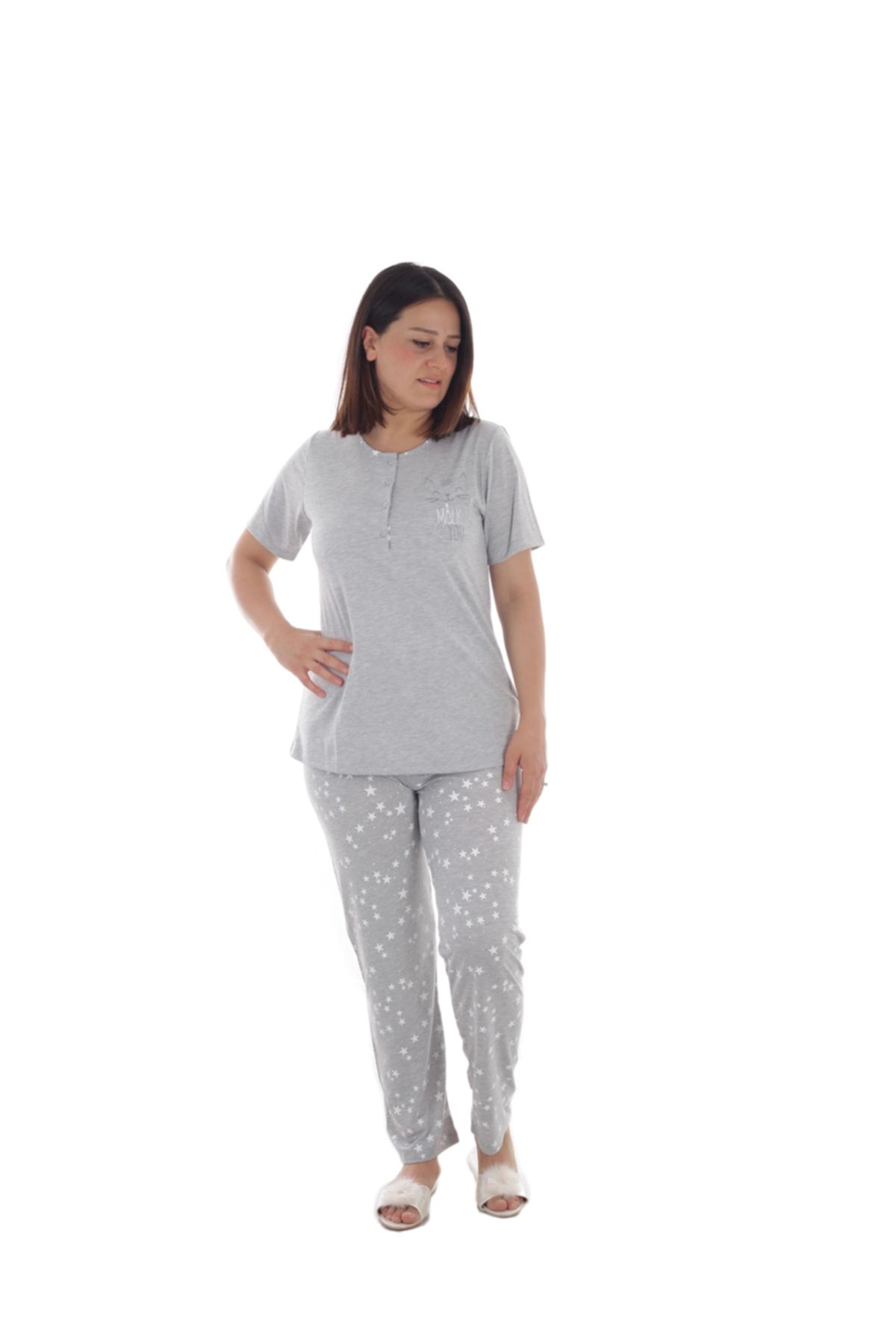Kadın Kısa Kol Pijama Takımı 21 24119_1