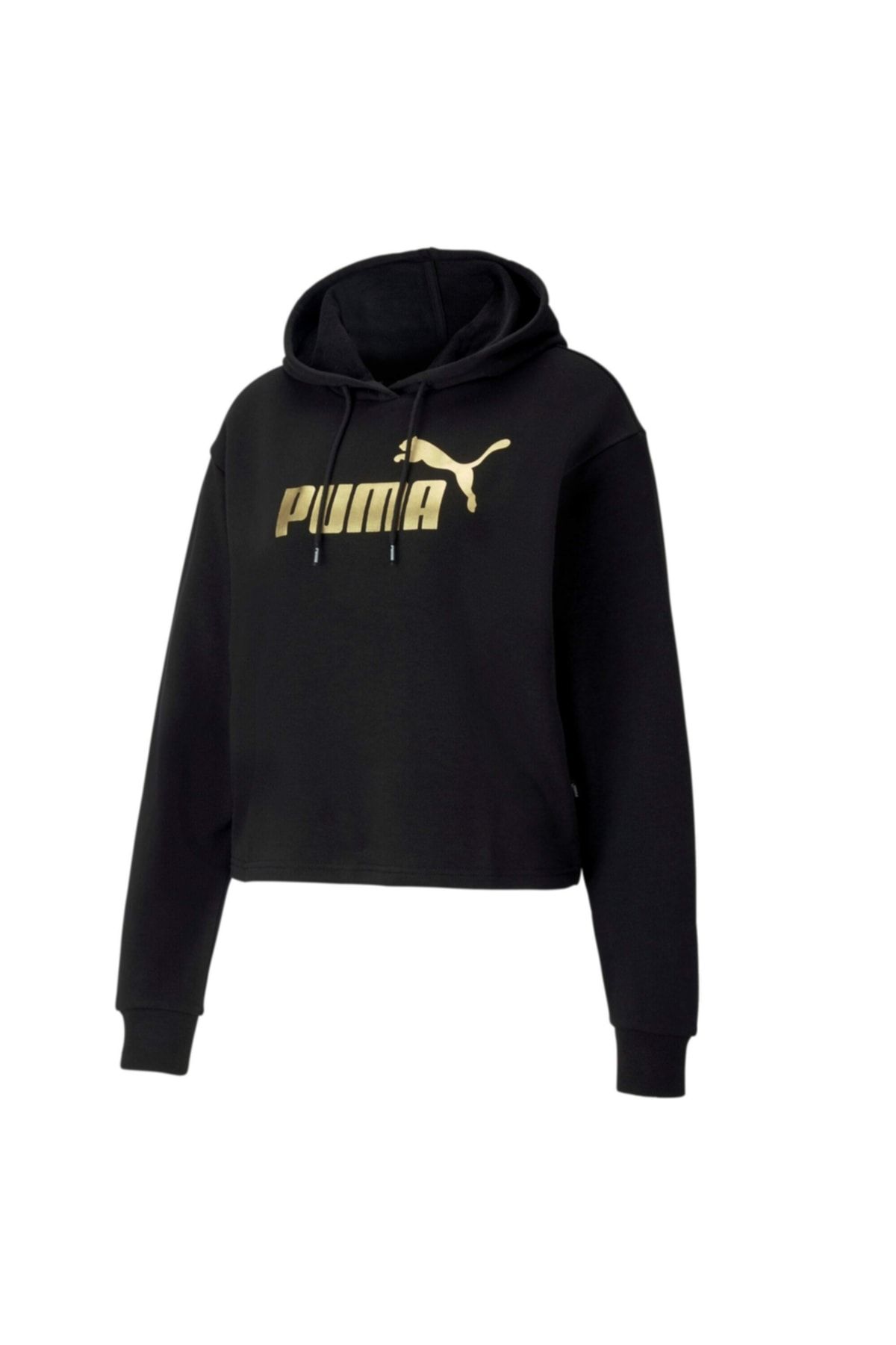 Puma Kadın Sweatshirt - 58241156 Ess+ Metallic Cropped Hoody-siyah