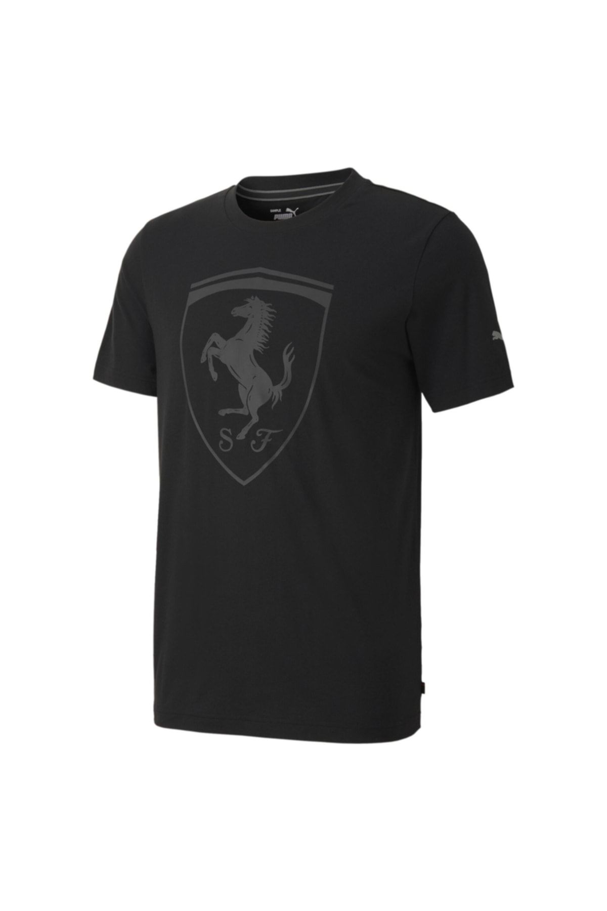 Puma FERRARI STYLE BIG SHIELDT Siyah Erkek T-Shirt 100662704