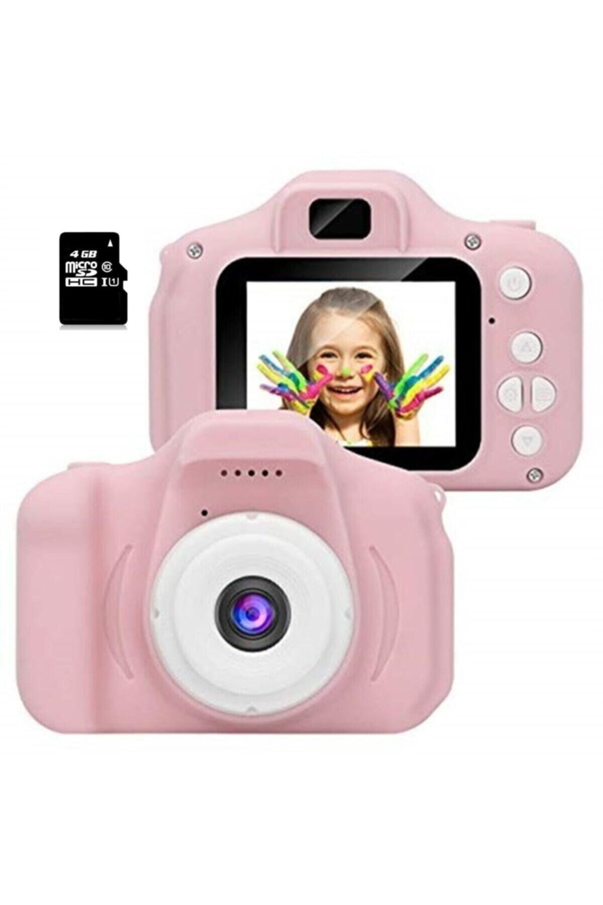 AteşTech Kız Çocuk Pembe Cmr9 Çocuklar Için Hafıza Kartlı Dijital Kamera