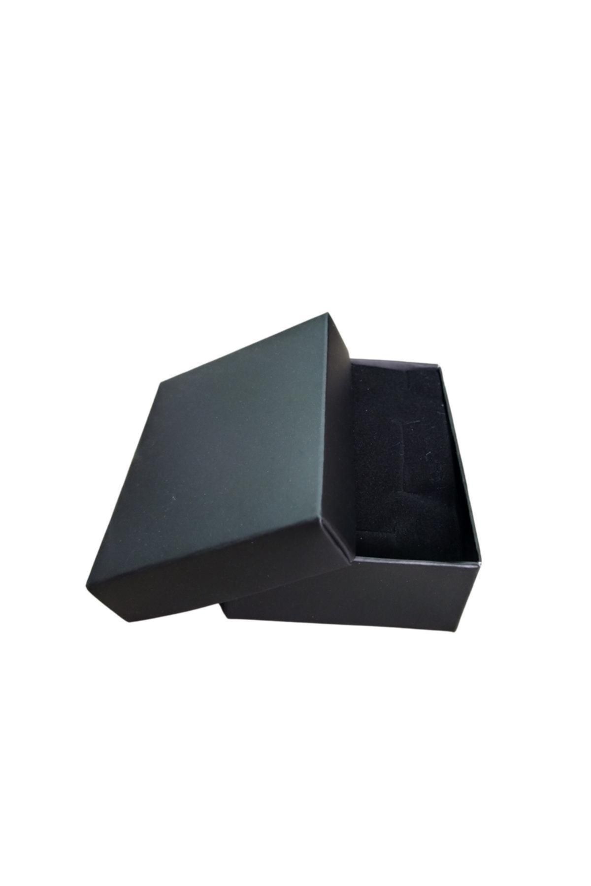ÖZER KUTU Siyah Karton Kolye & Mini Set Kutusu 24 Lü Paket(İÇİ SÜNGERLİ)