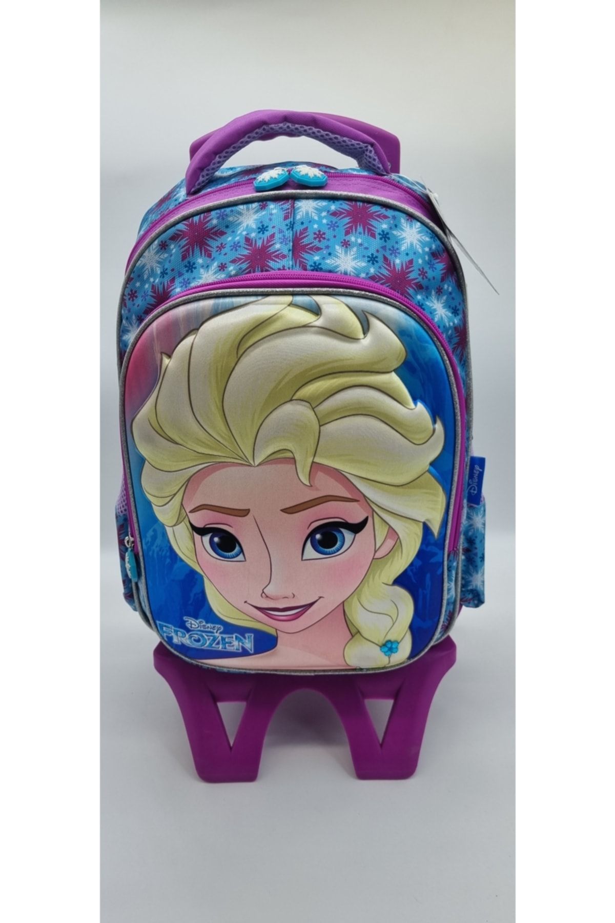 Hakan Çanta Elsa Frozen Pembe Çekçekli Tekerlekli Okul Çantası 95226