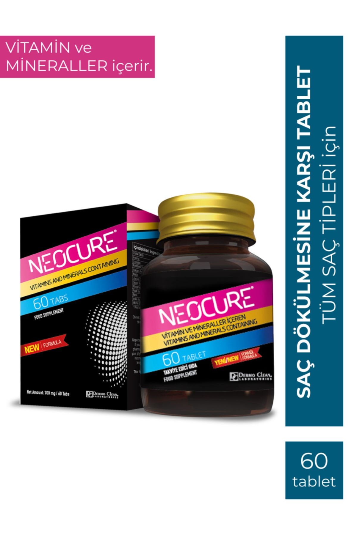 NeoCure Dermo Clean Saç Ekimi Sonrası Vitamin 60 Tablet