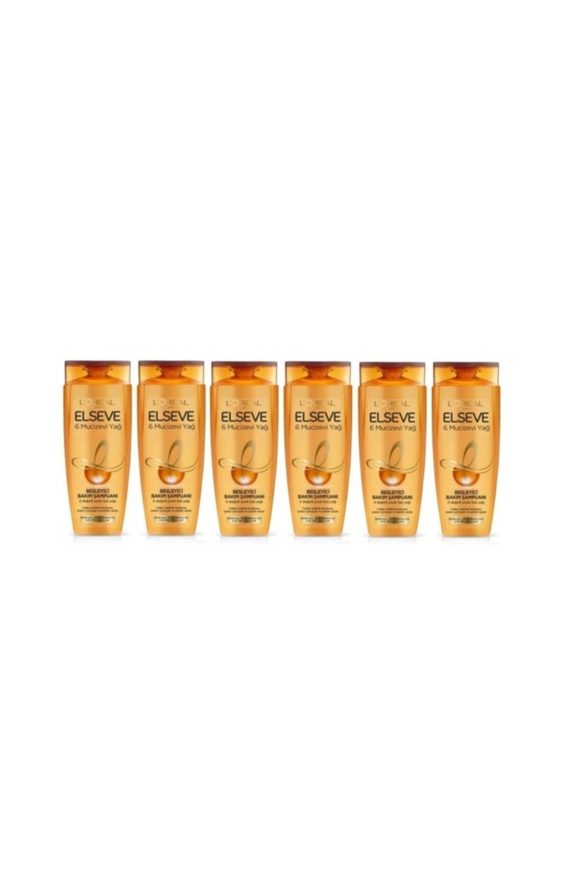 Elseve Loreal Şampuan 6 Mucizevi Yağ Besleyici Bakım Şampuanı 670 Ml X 6 Adet