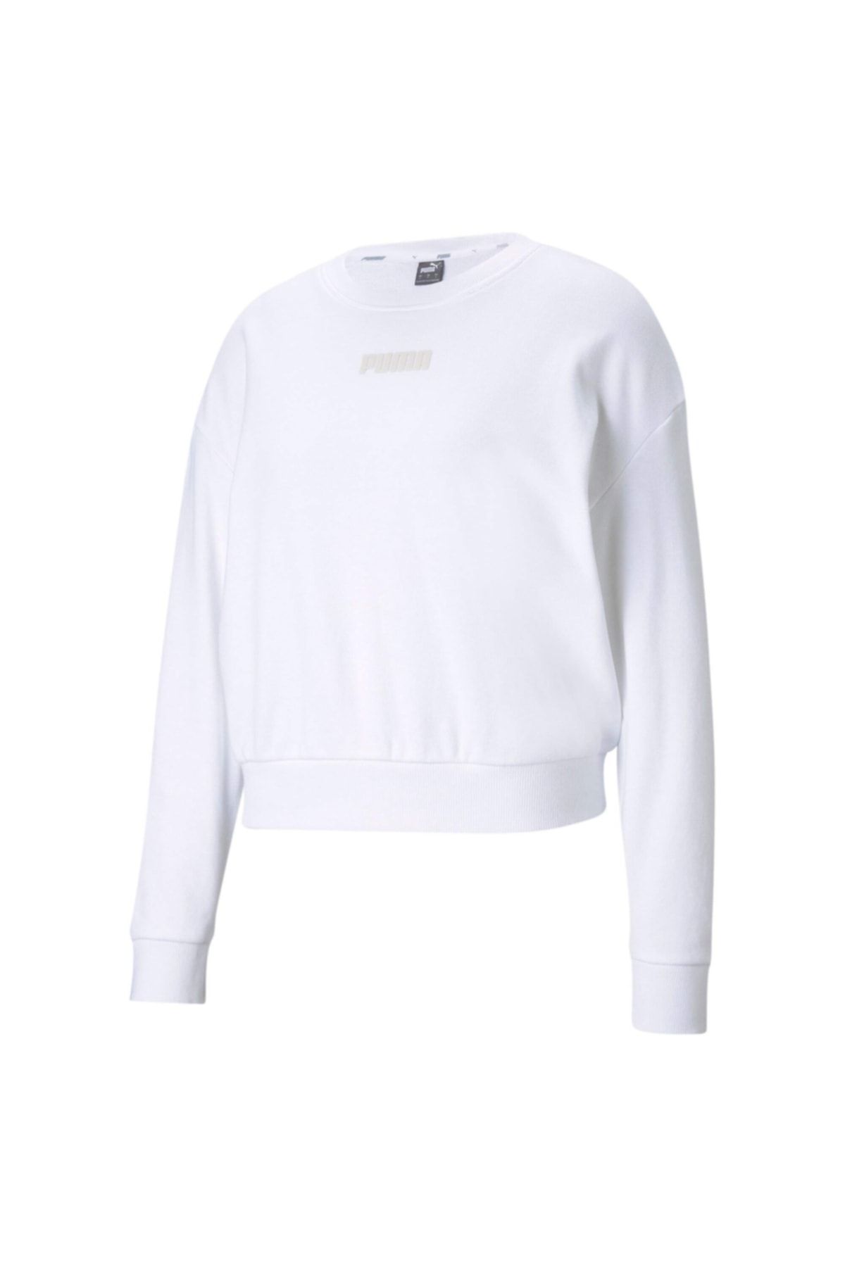 Puma MODERN BASICS CREW TR Beyaz Kadın Sweatshirt 101085567