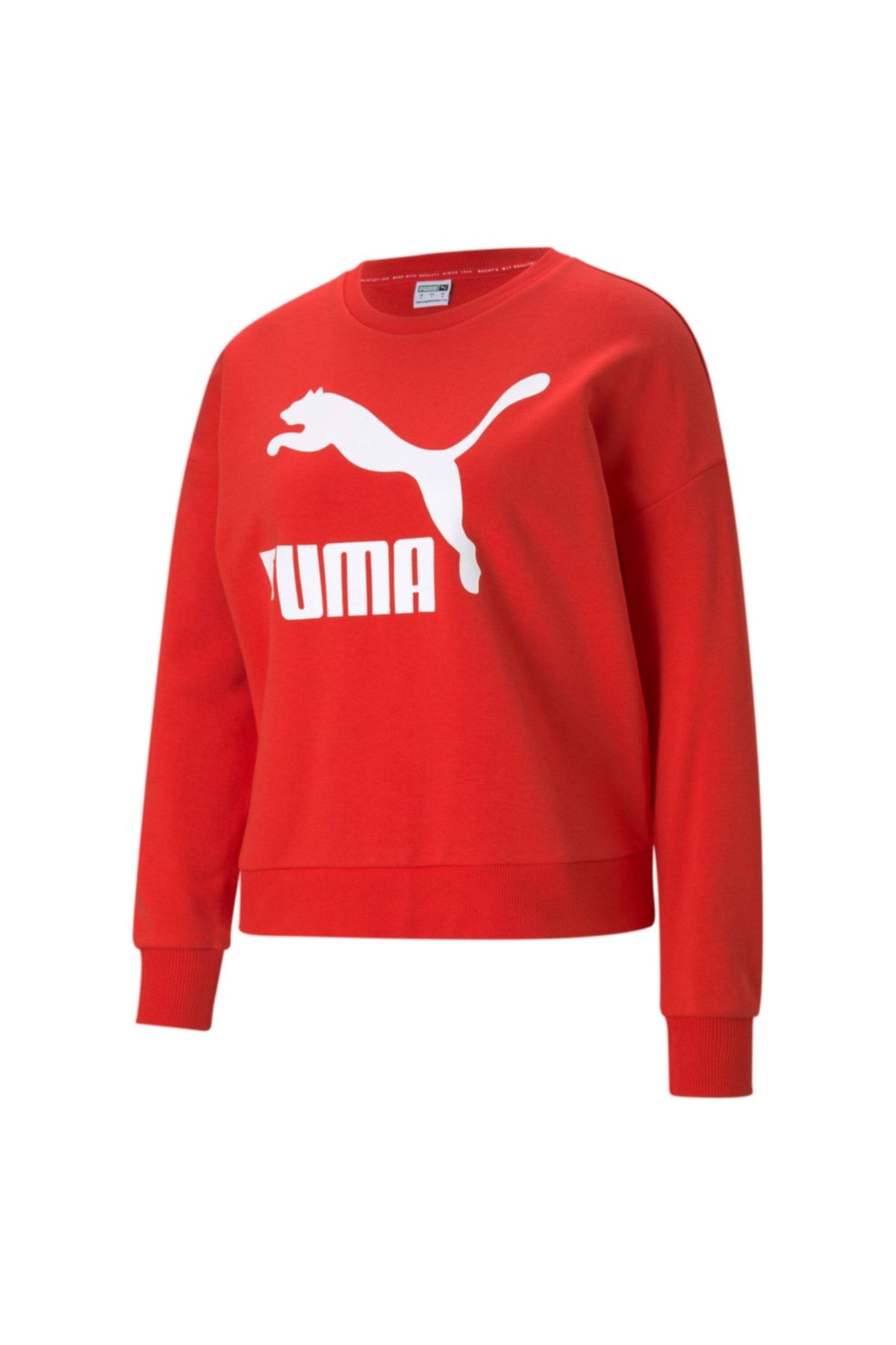 Puma Kadın Classics Logo Sweat - Kırmızı