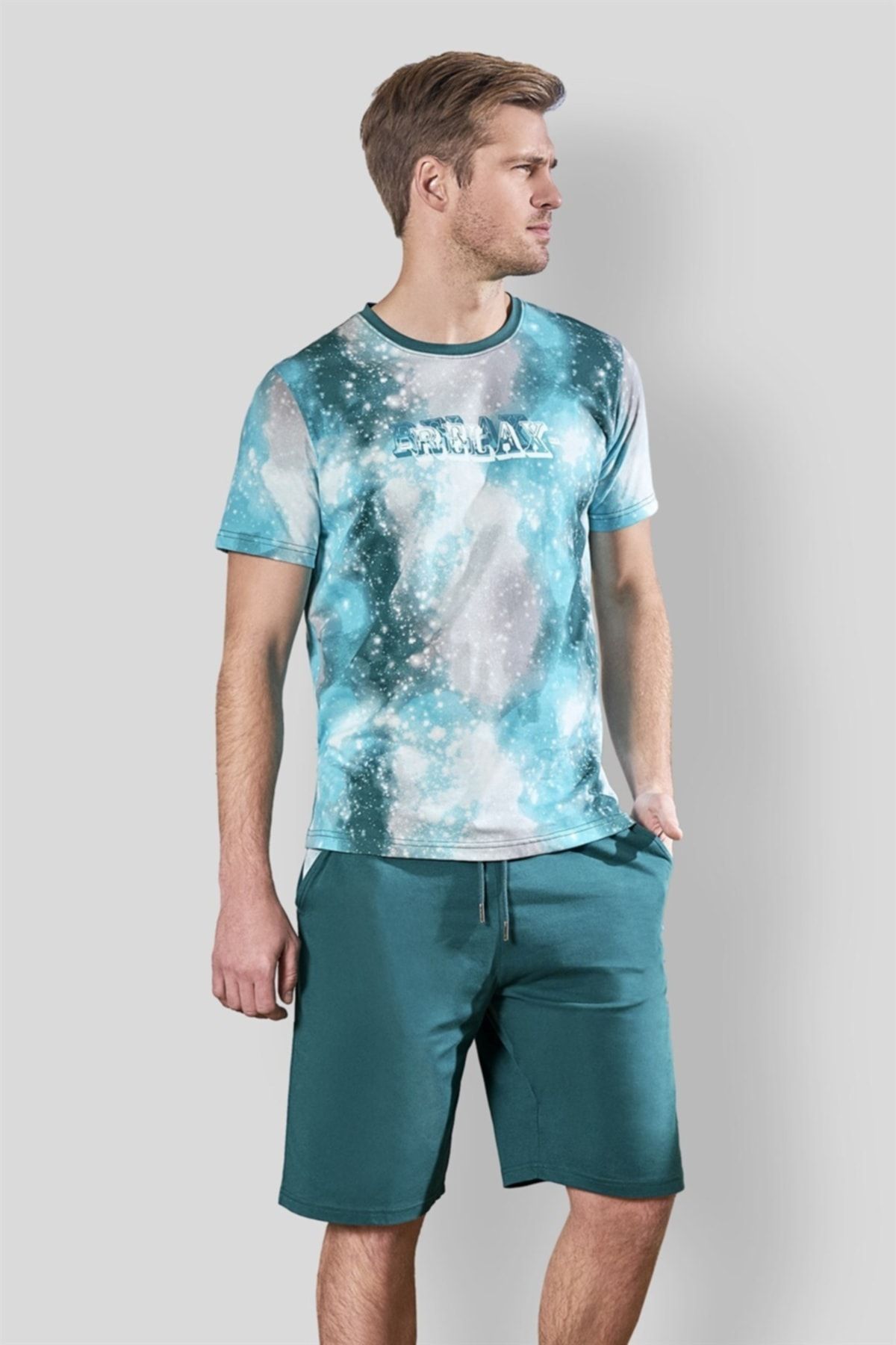 Doreanse Erkek T-shirt Pijama Takımı 4544 Renkli