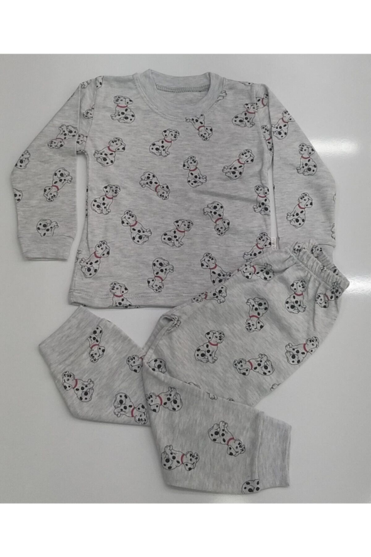 Nayinom Erkek Çocuk Gri Dalmaçyalı Pijama Takımı