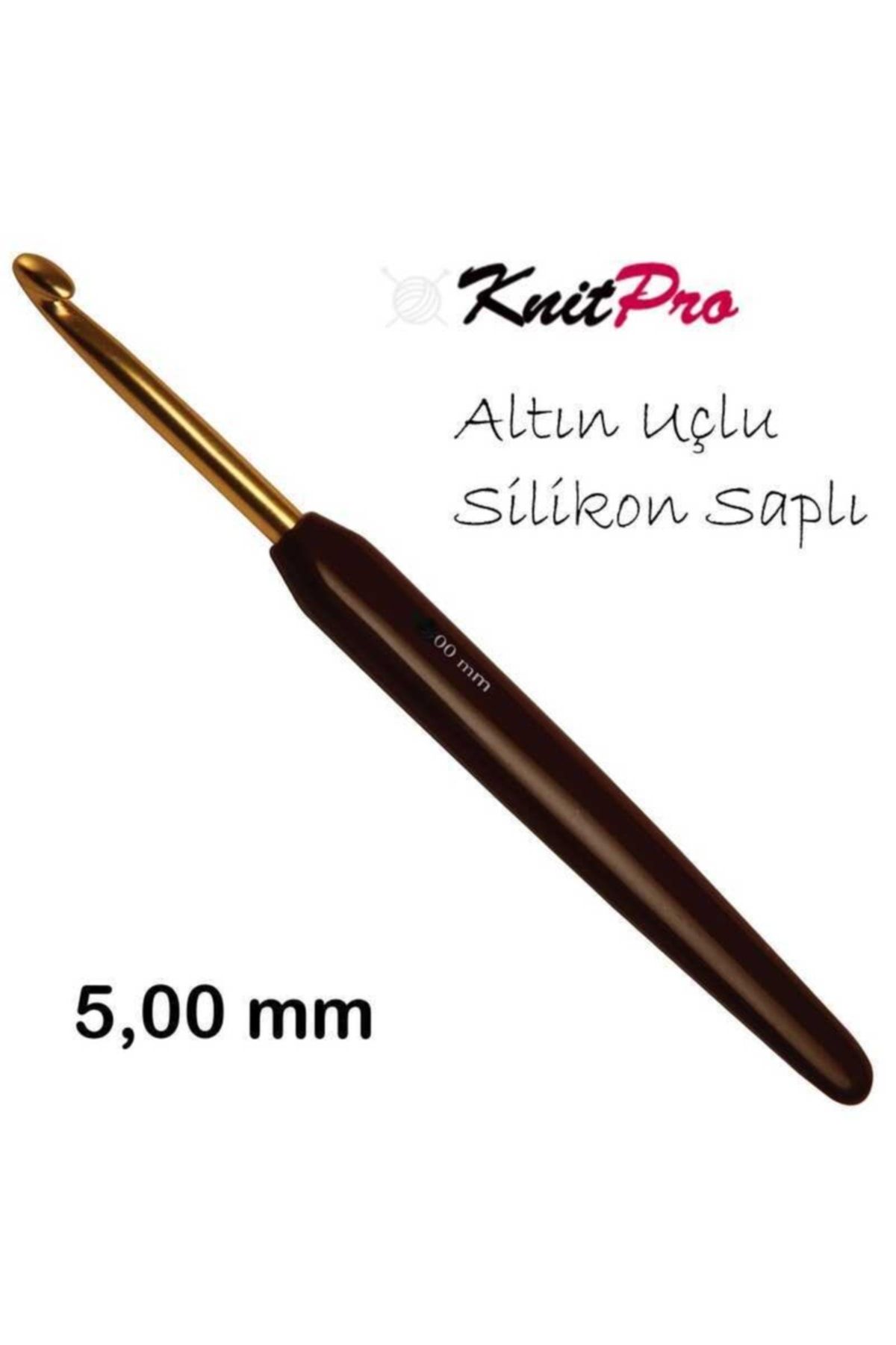 KnitPro (30807) Knıtpro Altın Uçlu Silikon Saplı Tığ 5 Mm