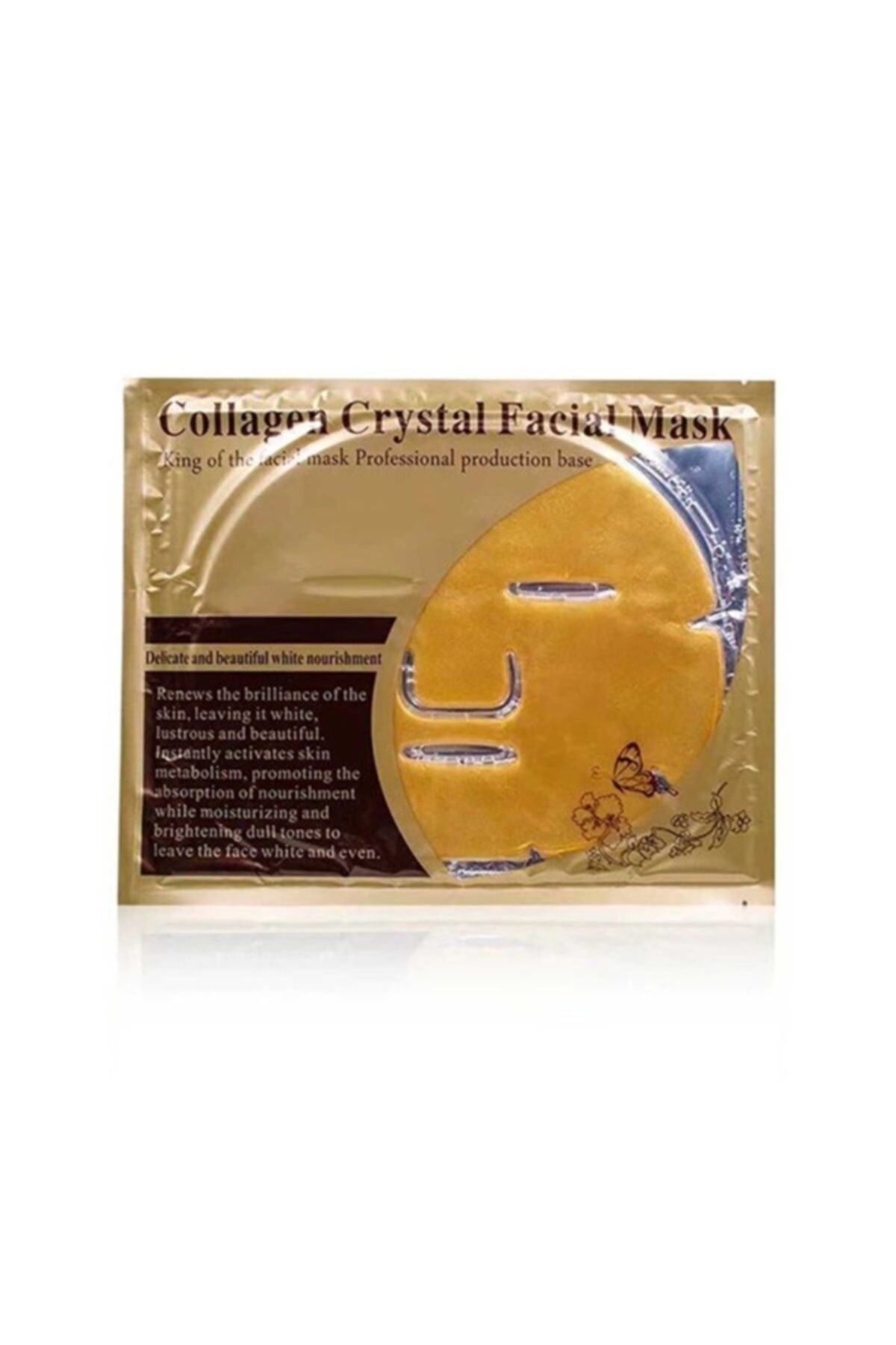 Elea 3 Adet Gold Maske Kolajen Kristal Yaşlanma Karşıtı Bakım Yüz Maskesi Gold Altın