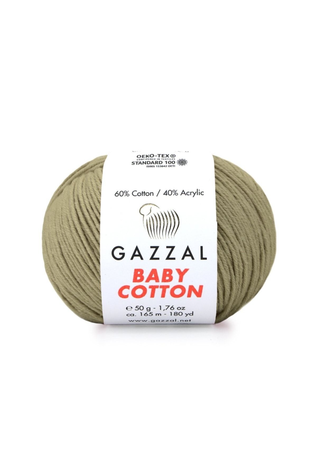 Genel Markalar Baby Cotton Amigurumi Ipi Yağ Yeşili - 3464 - 50 Gr. Punch Ipi