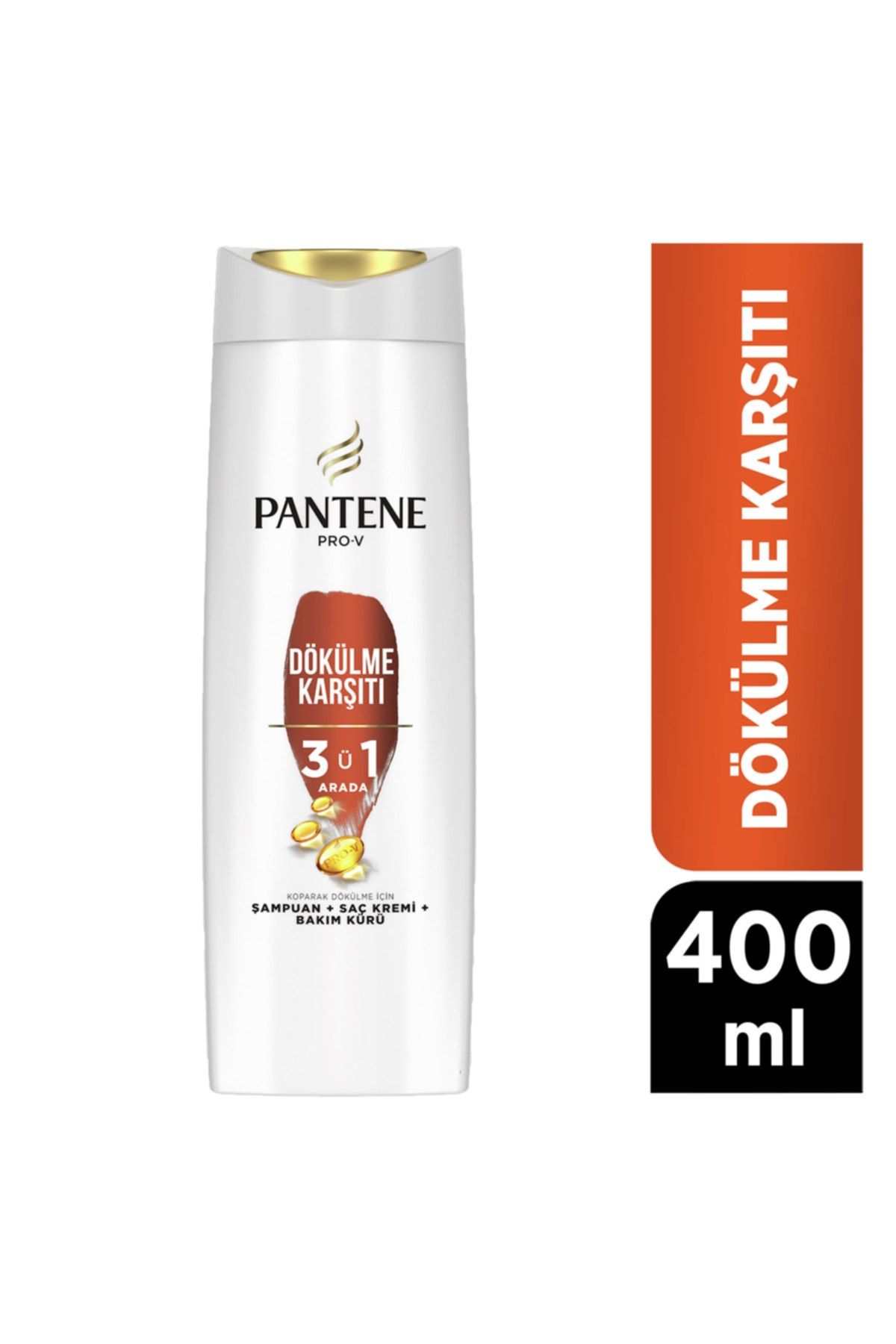 Pantene 3'ü 1 Arada Şampuan, Saç Bakım Kremi, Bakım Kürü Dökülme Karşıtı 400 Ml