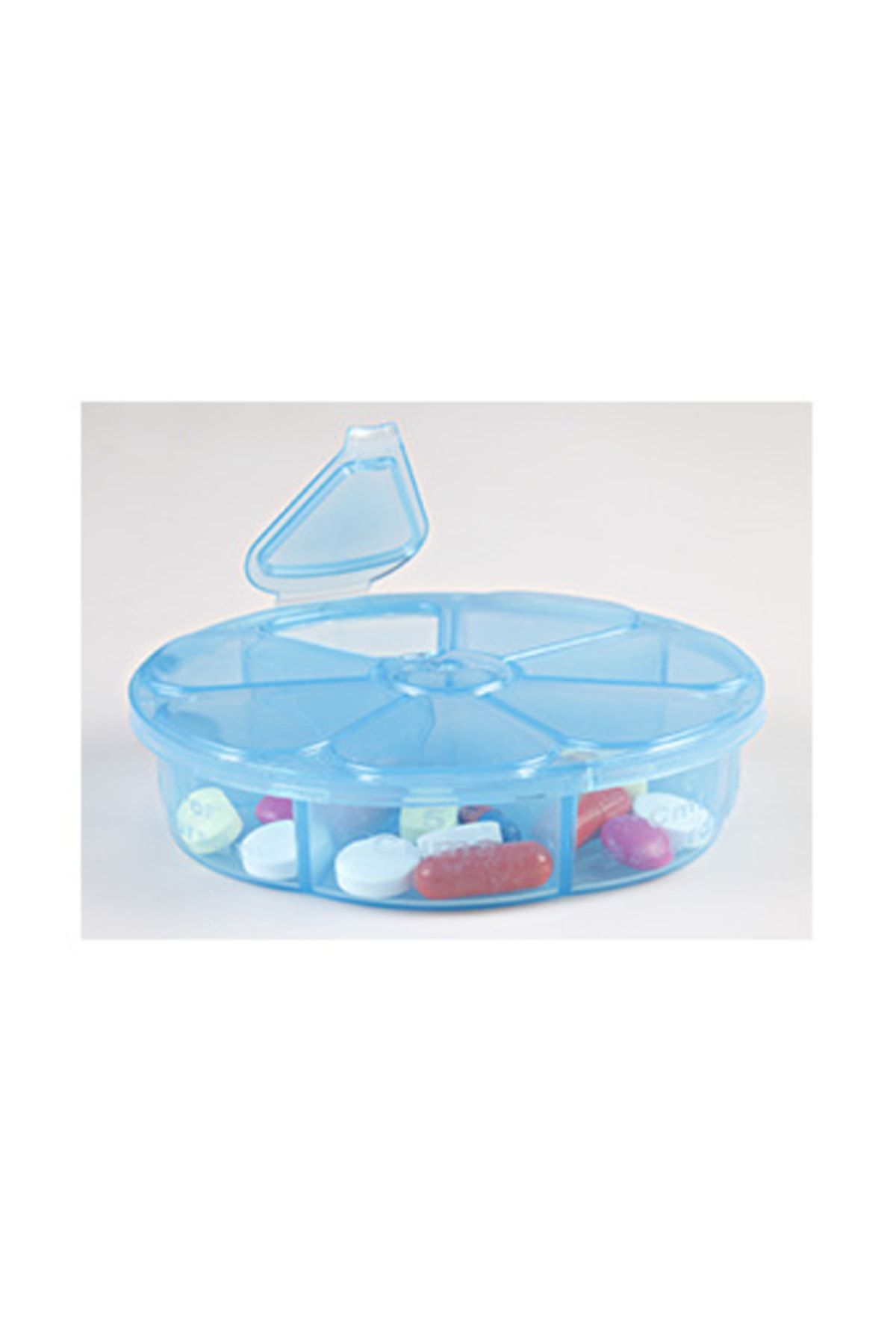 Çokuygunuz Plastik 7 Bölmeli Hazneli Kapaklı Ilaç Hap Saklama Kutusu Kutu