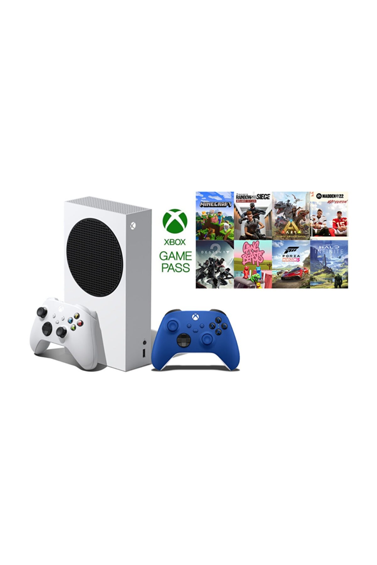 Microsoft Xbox Series S 512GB SSD Oyun Konsolu + 1 Kol Mavi + 1 Yıl Live Gold + GamePass