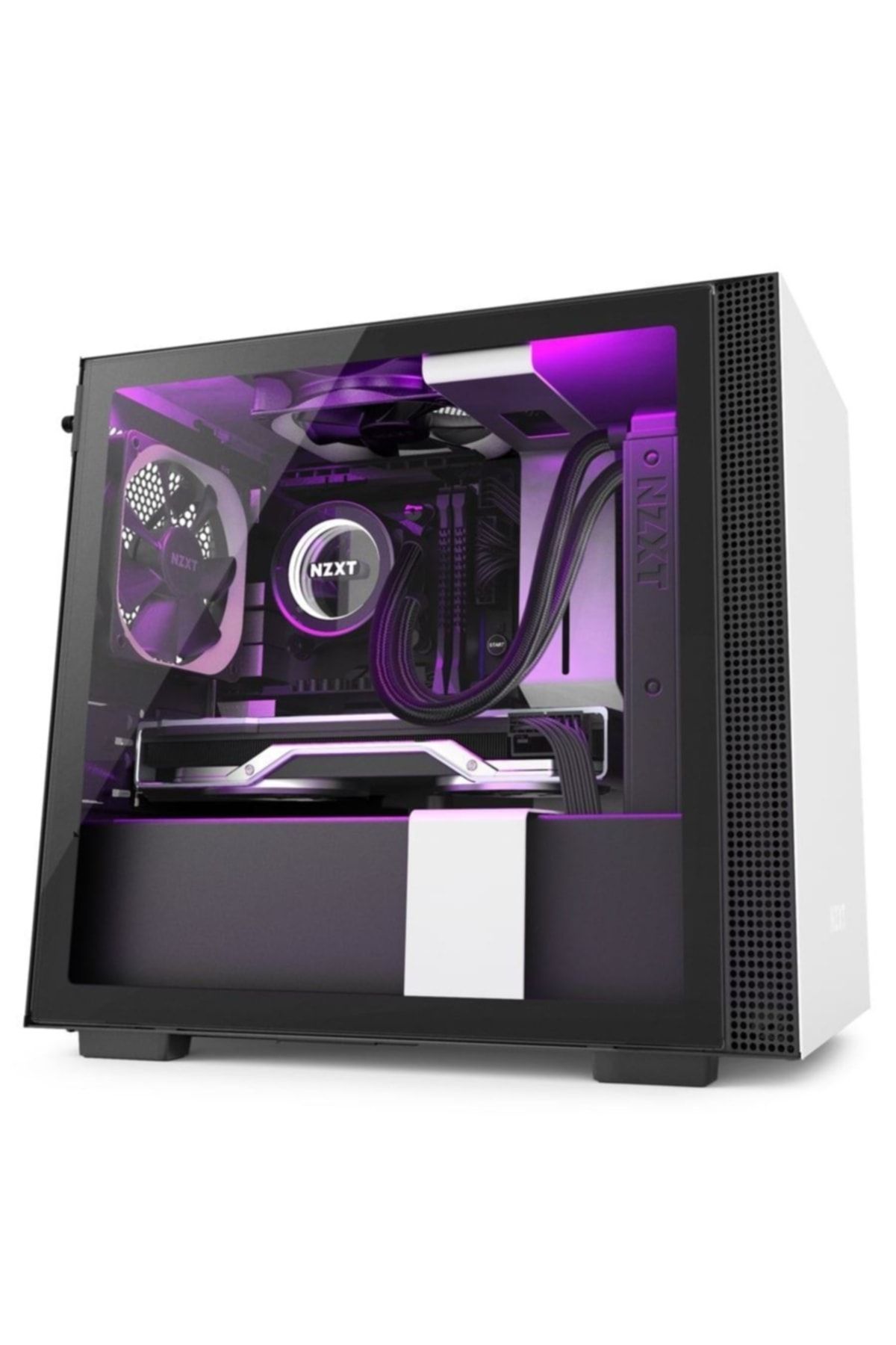 Genel Markalar Nzxt Ca-h210ı-w1 H210i Mini Itx White/black Chassis With Smart Device 2, 2x 120mm Aer F