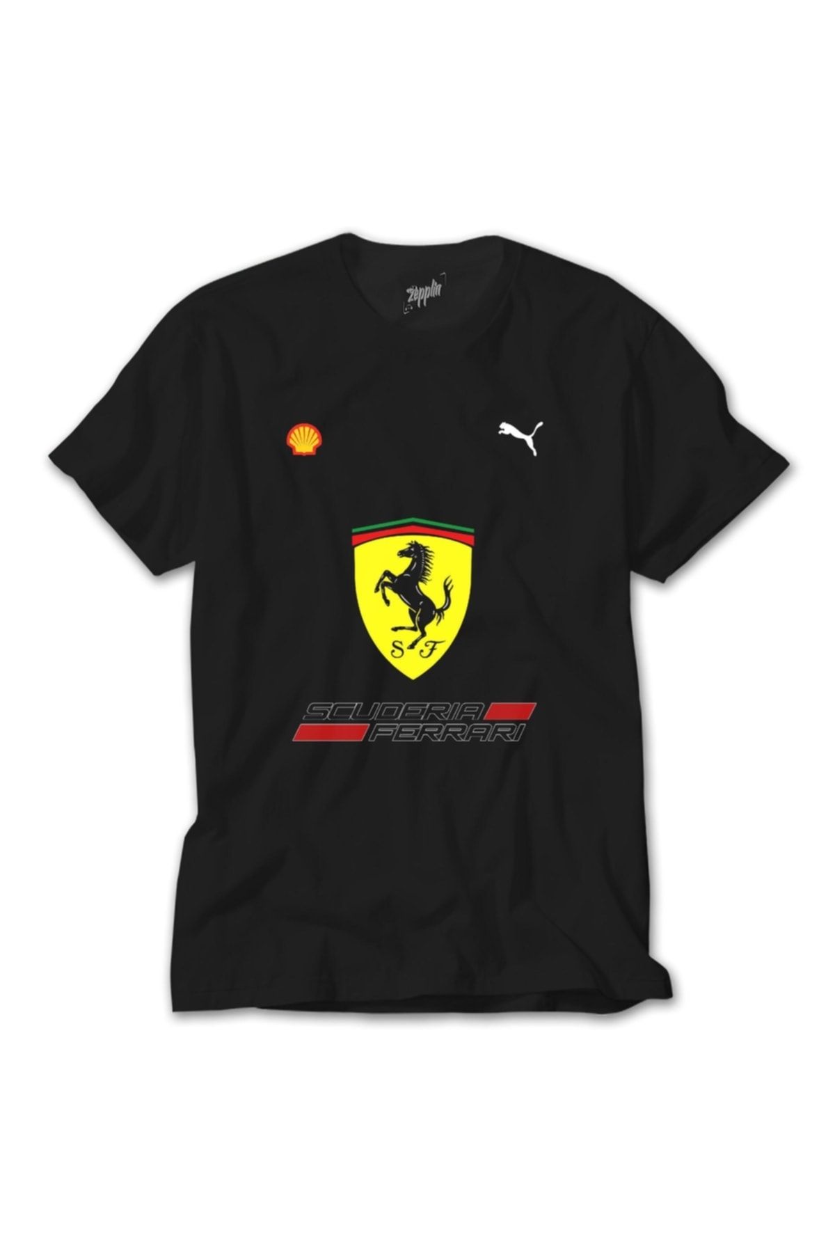 Z zepplin F1 Ferrari Siyah T-shirt