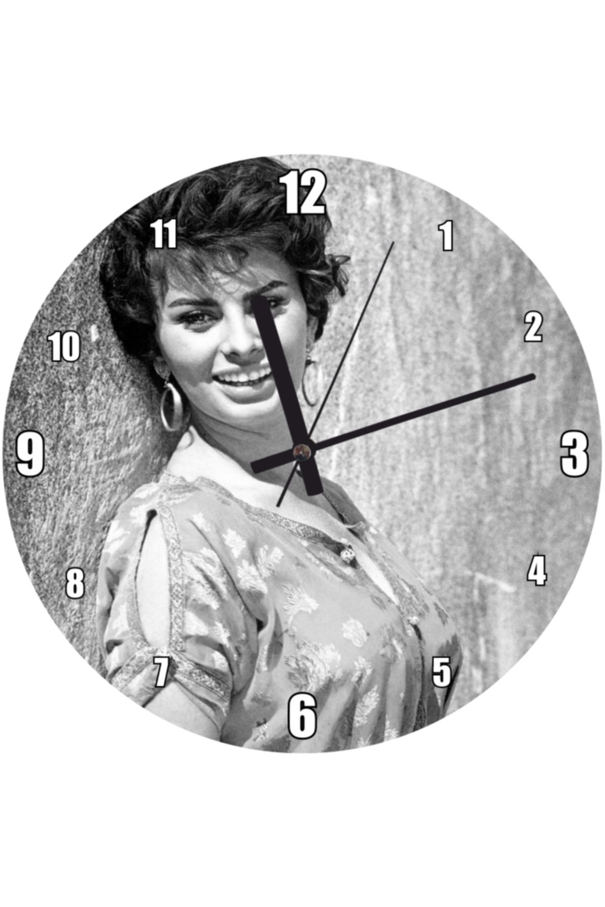 Cakatablo Sophia Loren Mutlu Duvar Saati (çap 50x50 Cm )