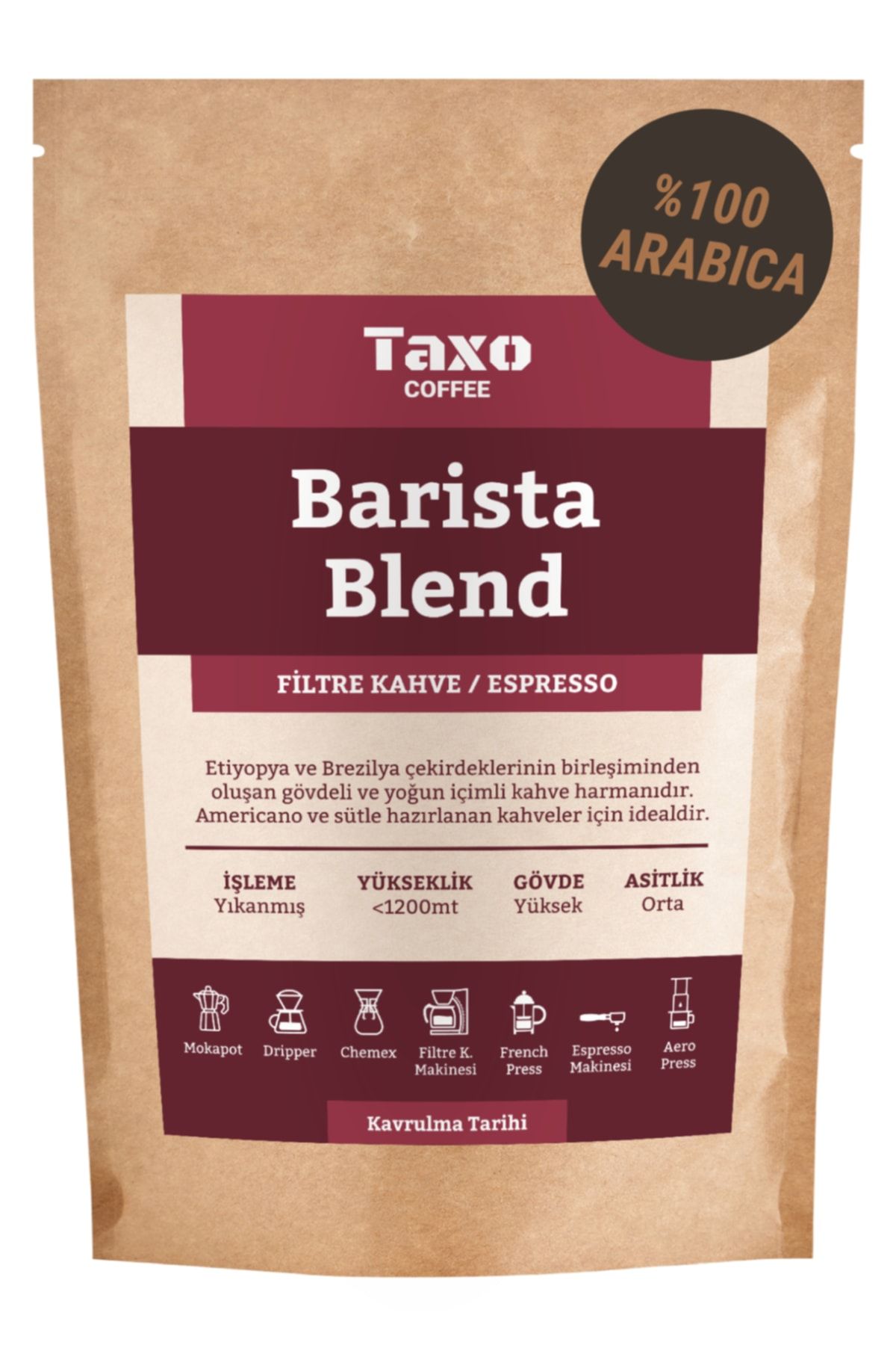 Taxo Coffee Barista Blend Espresso/filtre Kahve 200gr