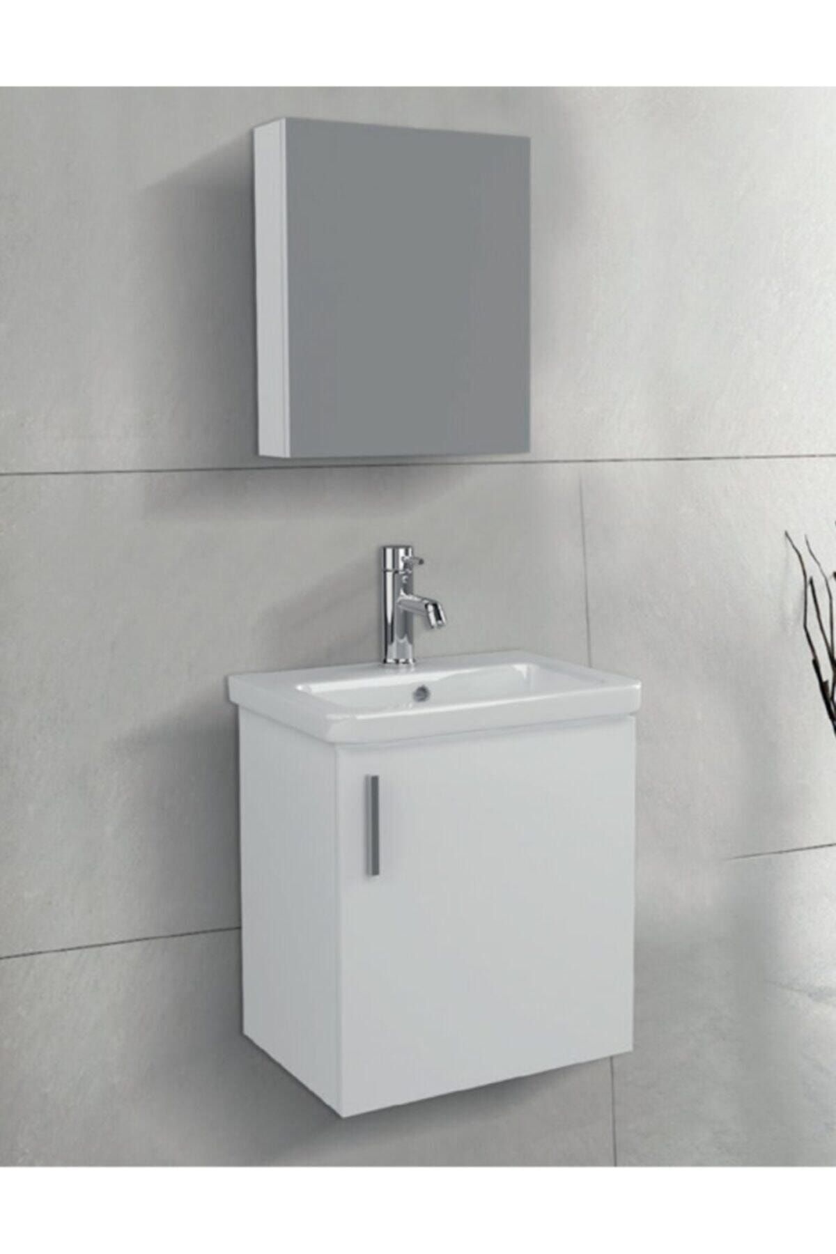 Ece Banyo Slim Smart 50 Cm Banyo Dolabı - Parlak Beyaz