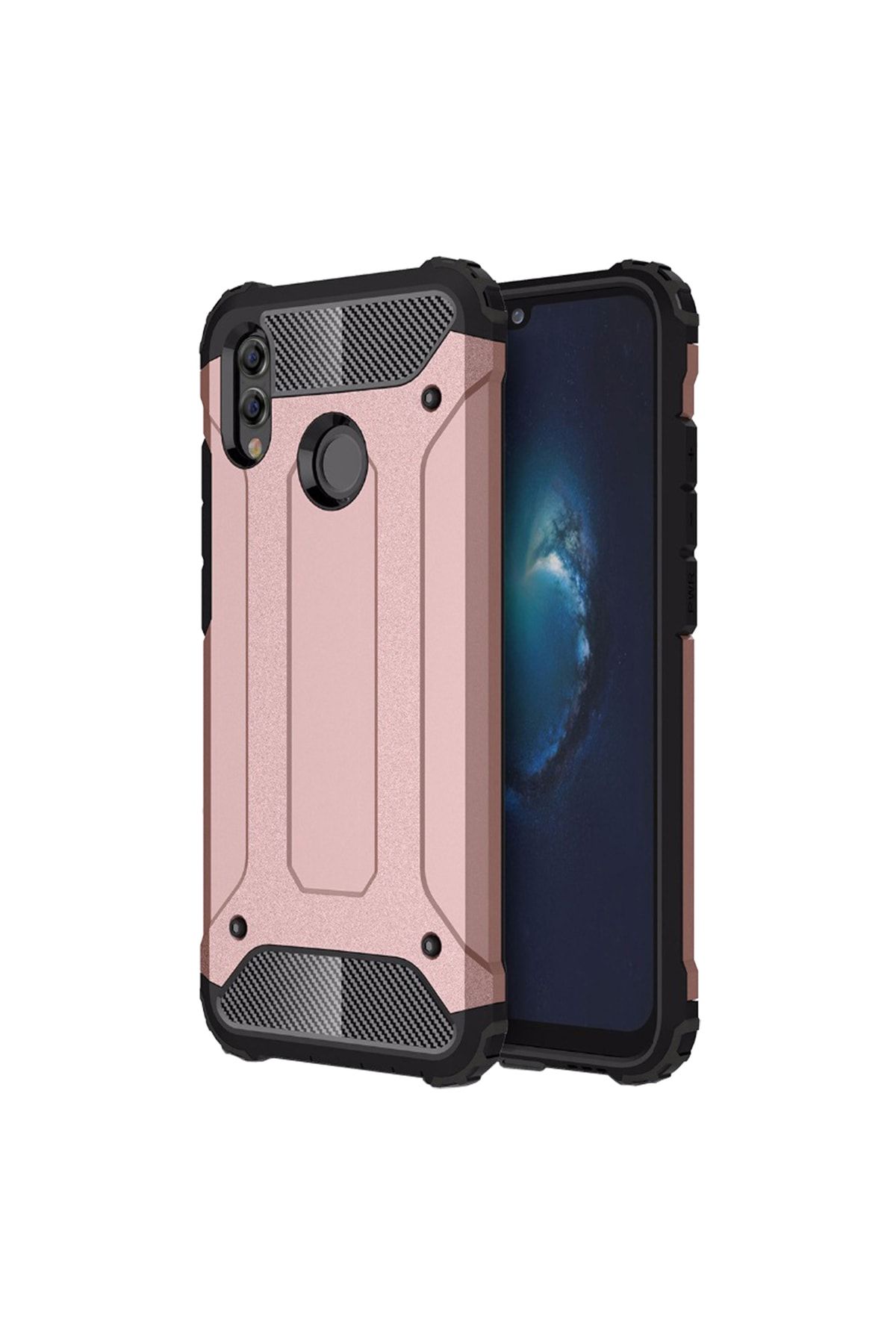 Microsonic Honor 10 Lite Kılıf, Microsonic Rugged Armor Rose Gold