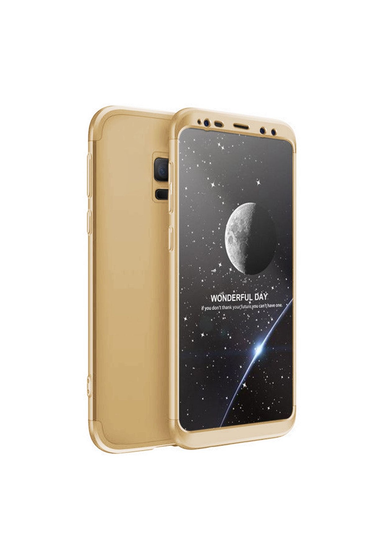 Microsonic Galaxy S9 Uyumlu  Kılıf Double Dip 360 Protective Gold