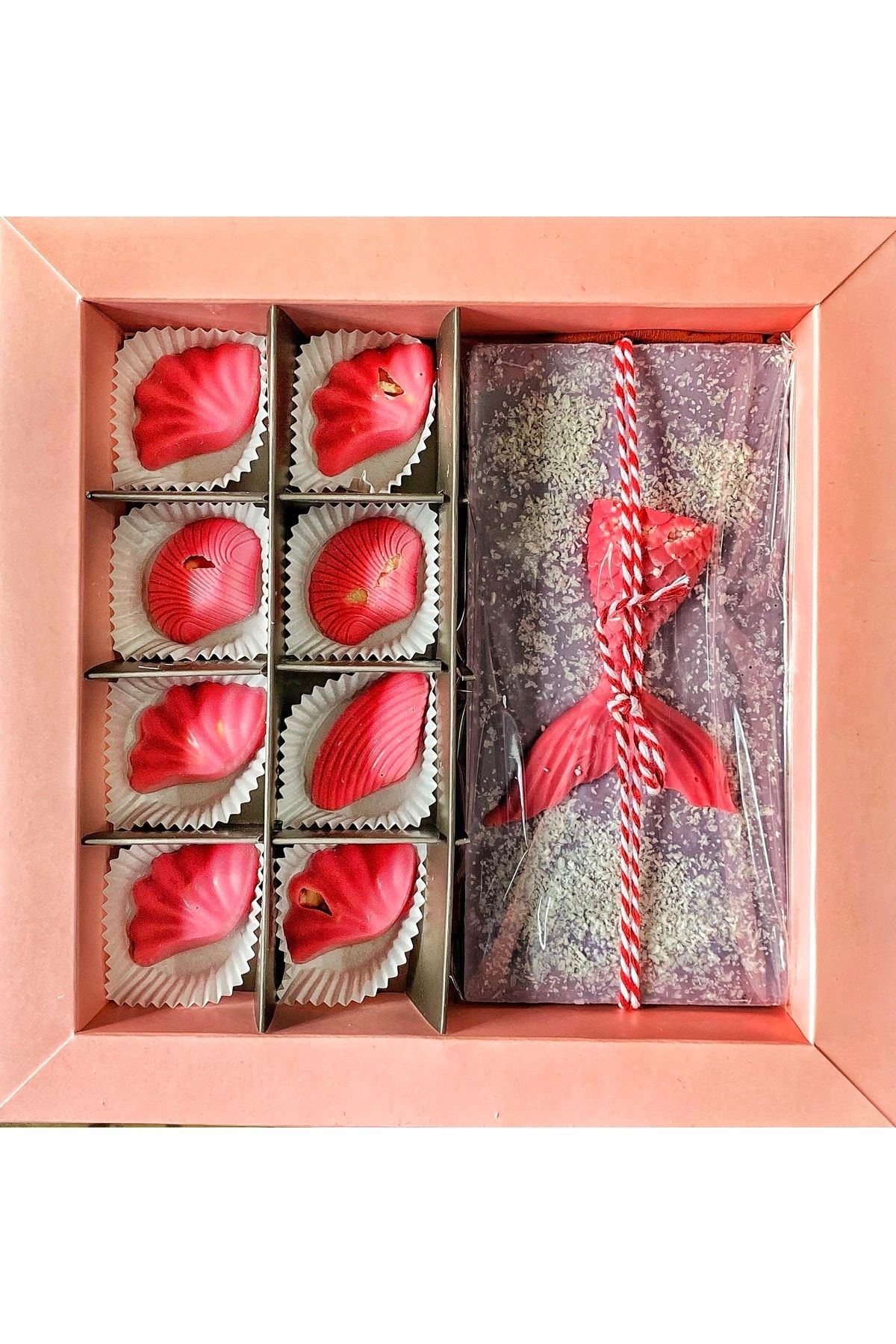 Belçika çikolata Ariel Ruby Büyük Boy Kutu+8'li Fındıklı Bonbon