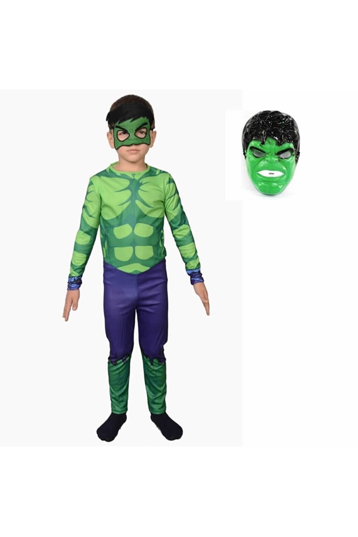 Hulk Maskeli Çocuk Kostümü 2 Maskeli