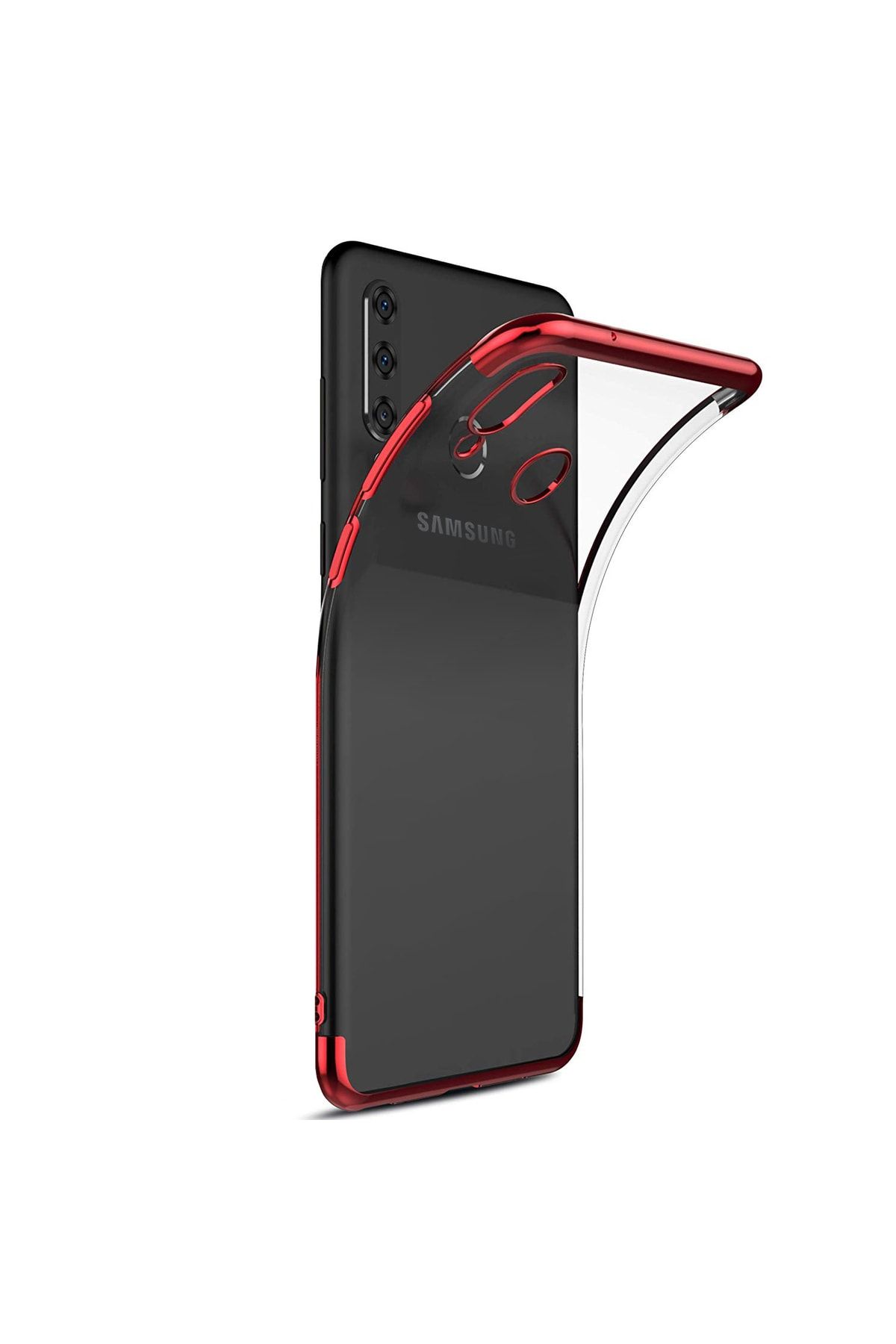 CaseUp Samsung Galaxy A20s Kılıf, Laser Glow Kırmızı