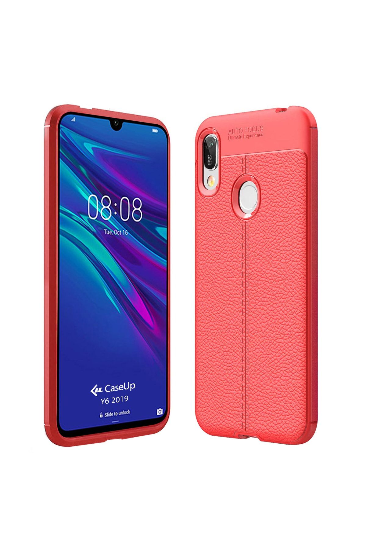 CaseUp Huawei Y6 2019 Uyumlu Kılıf Niss Silikon Kırmızı