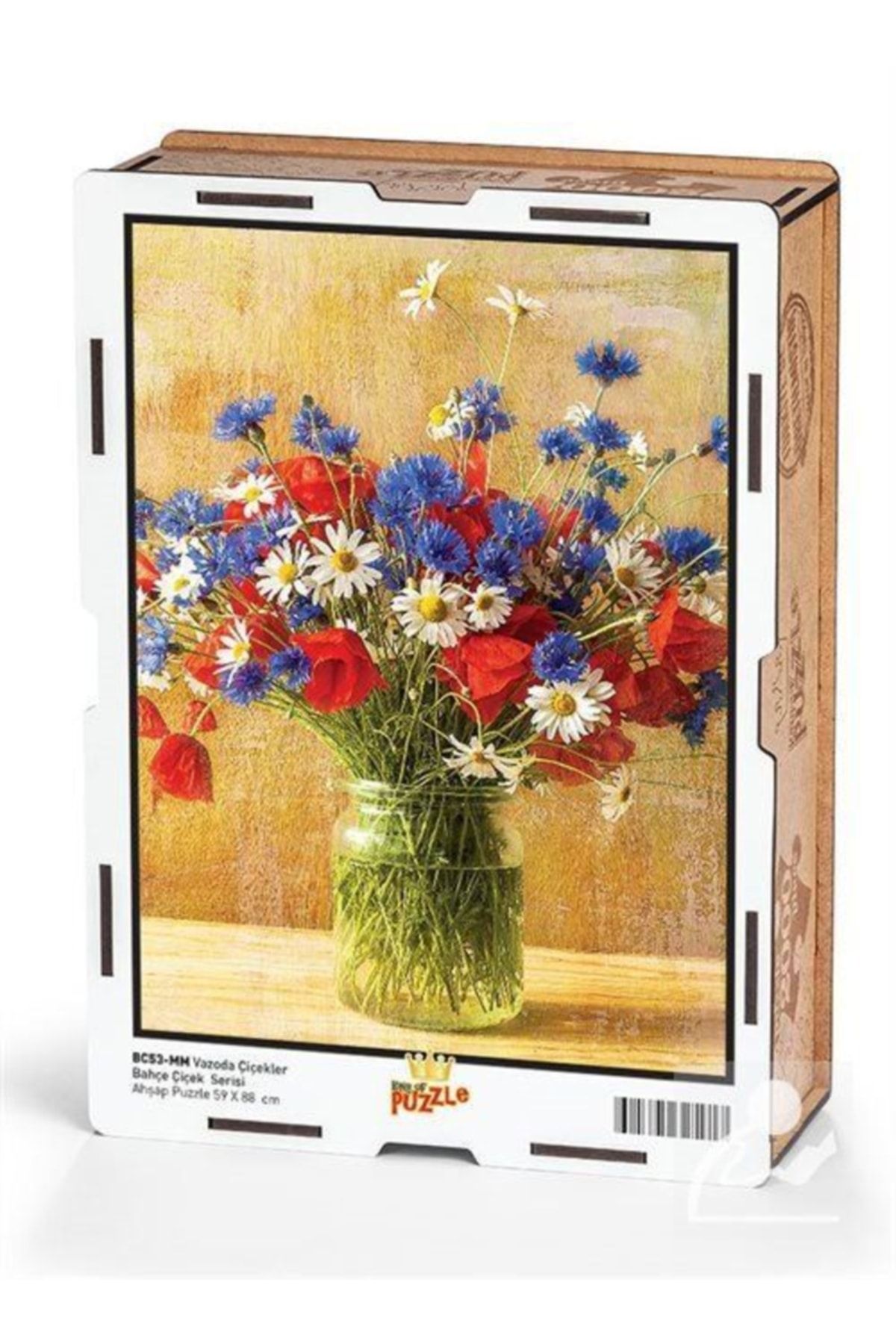 King Of Puzzle Vazoda Çiçekler Ahşap Puzzle 2000 Parça (bc53-mm)