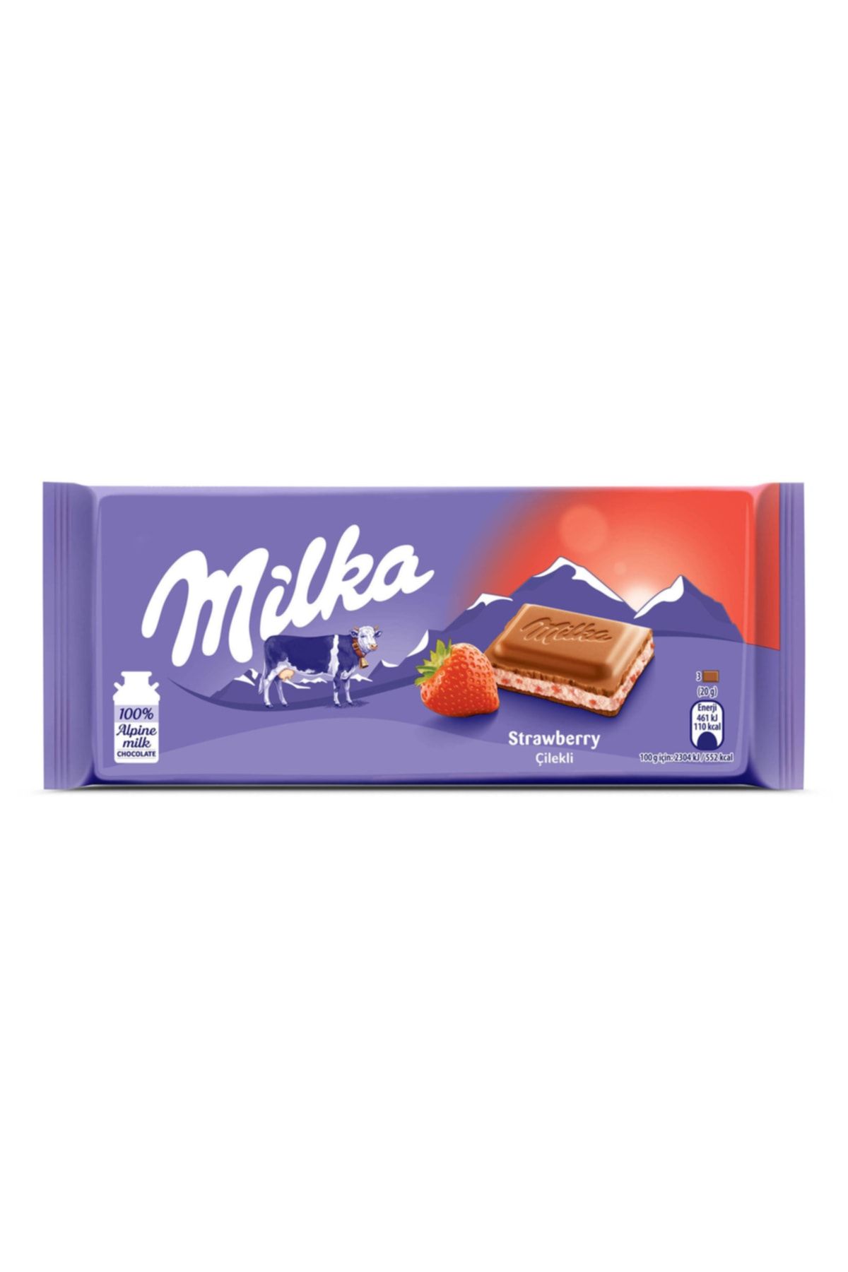 Milka Çilekli Yoğurtlu Tablet Çikolata 100 gr