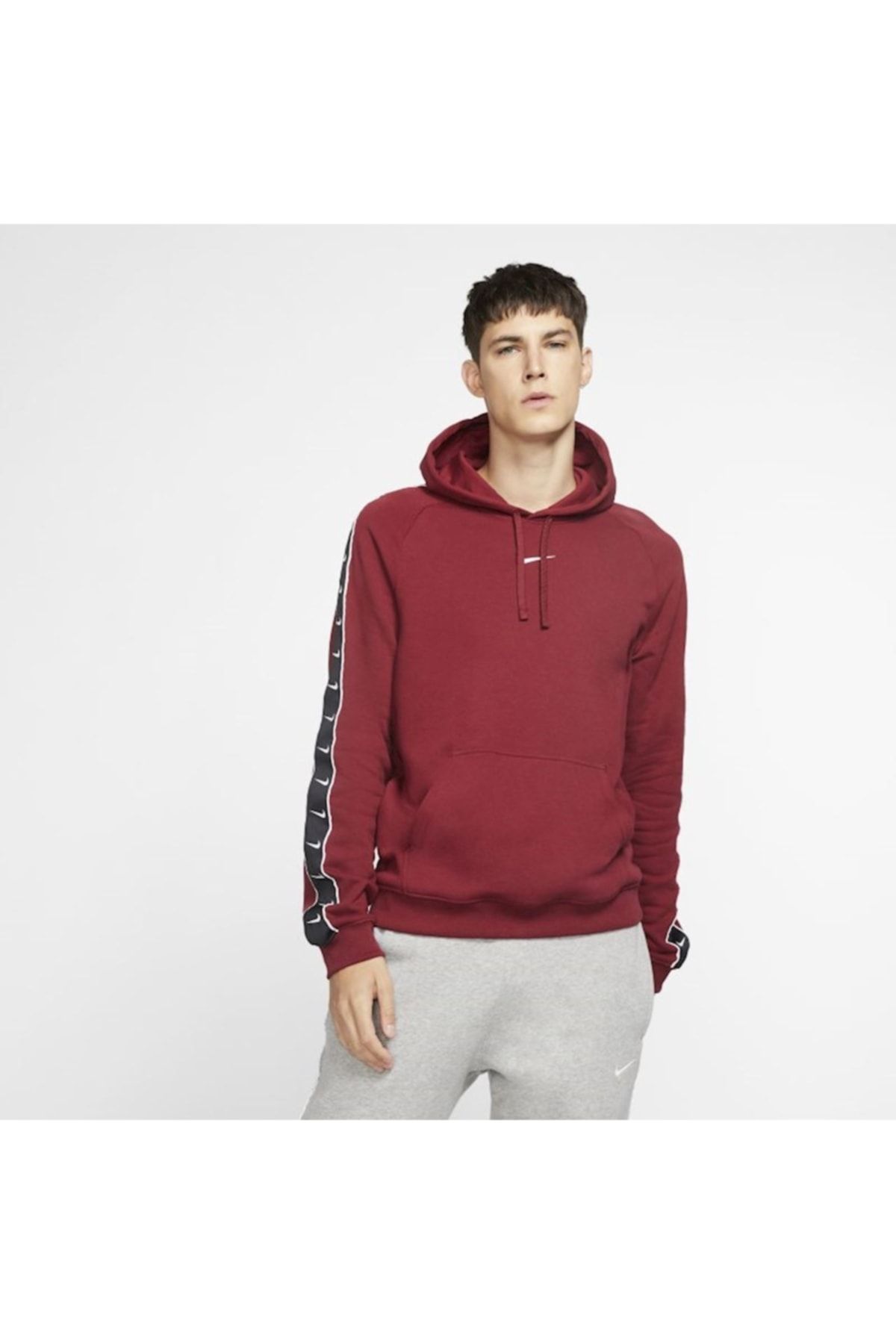 Nike Sportswear Swoosh Men's Pullover Fleece Hoodie - Red