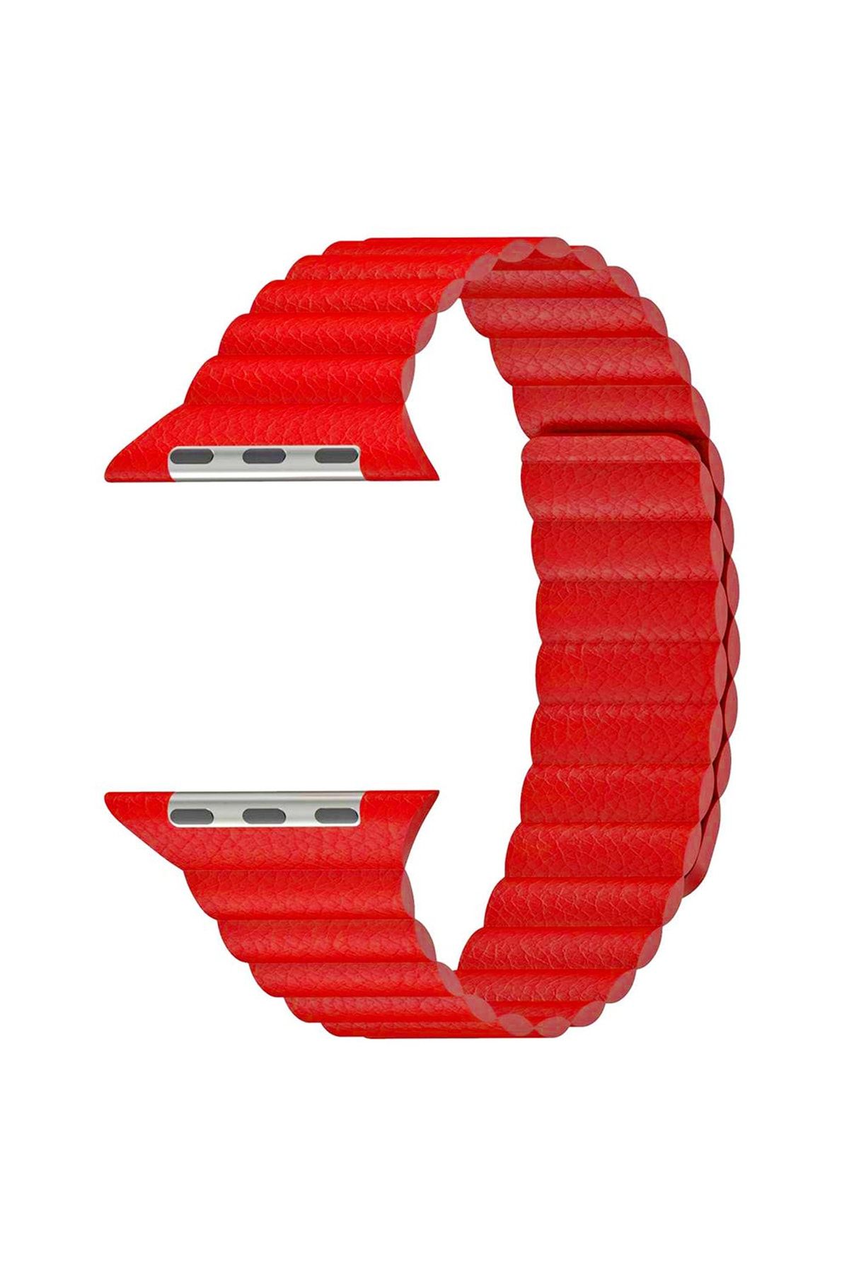 Microsonic Watch Series 1 42mm Twist Leather Loop Kordon Kırmızı