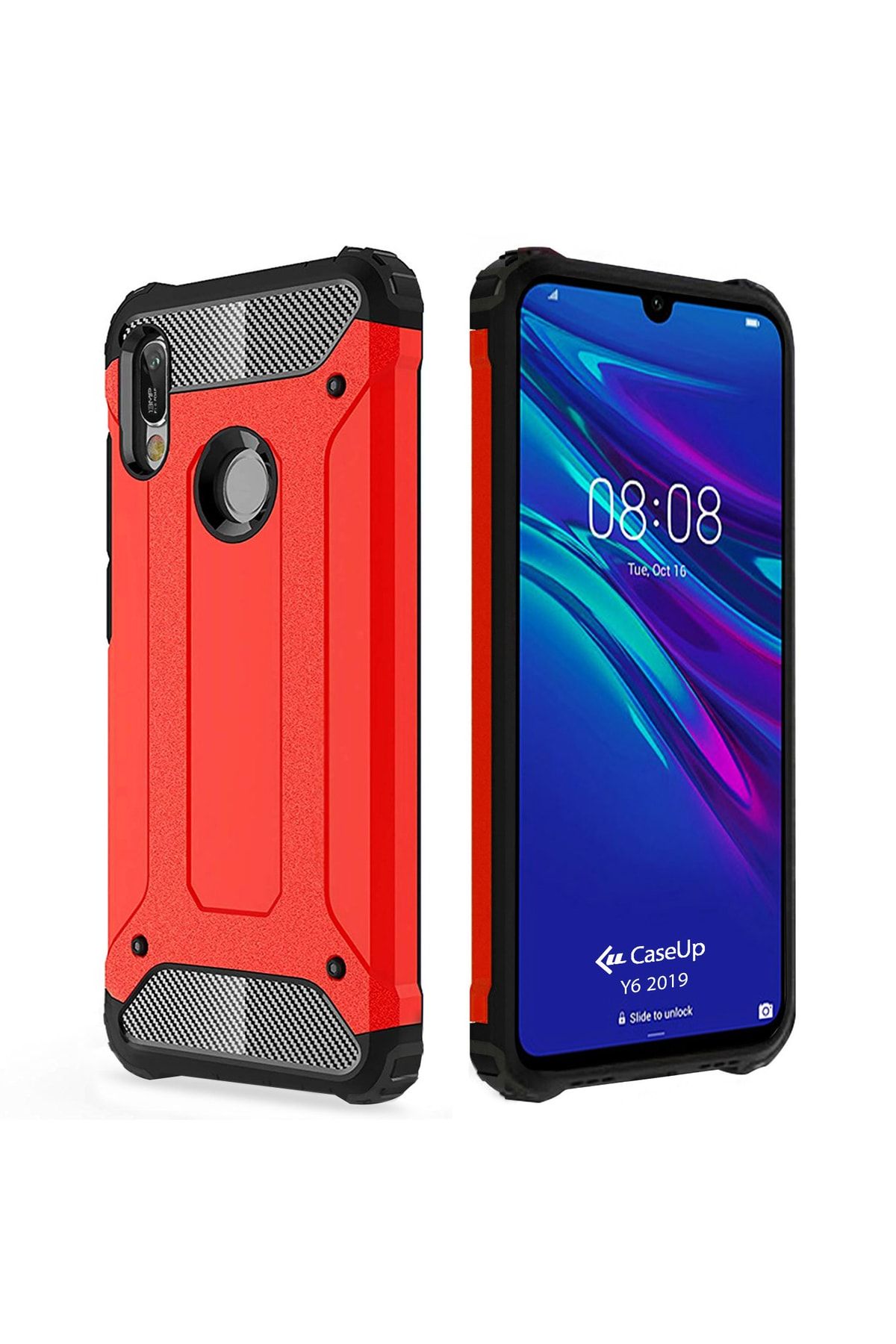 CaseUp Huawei Y6 2019 Kılıf, Tank Kırmızı