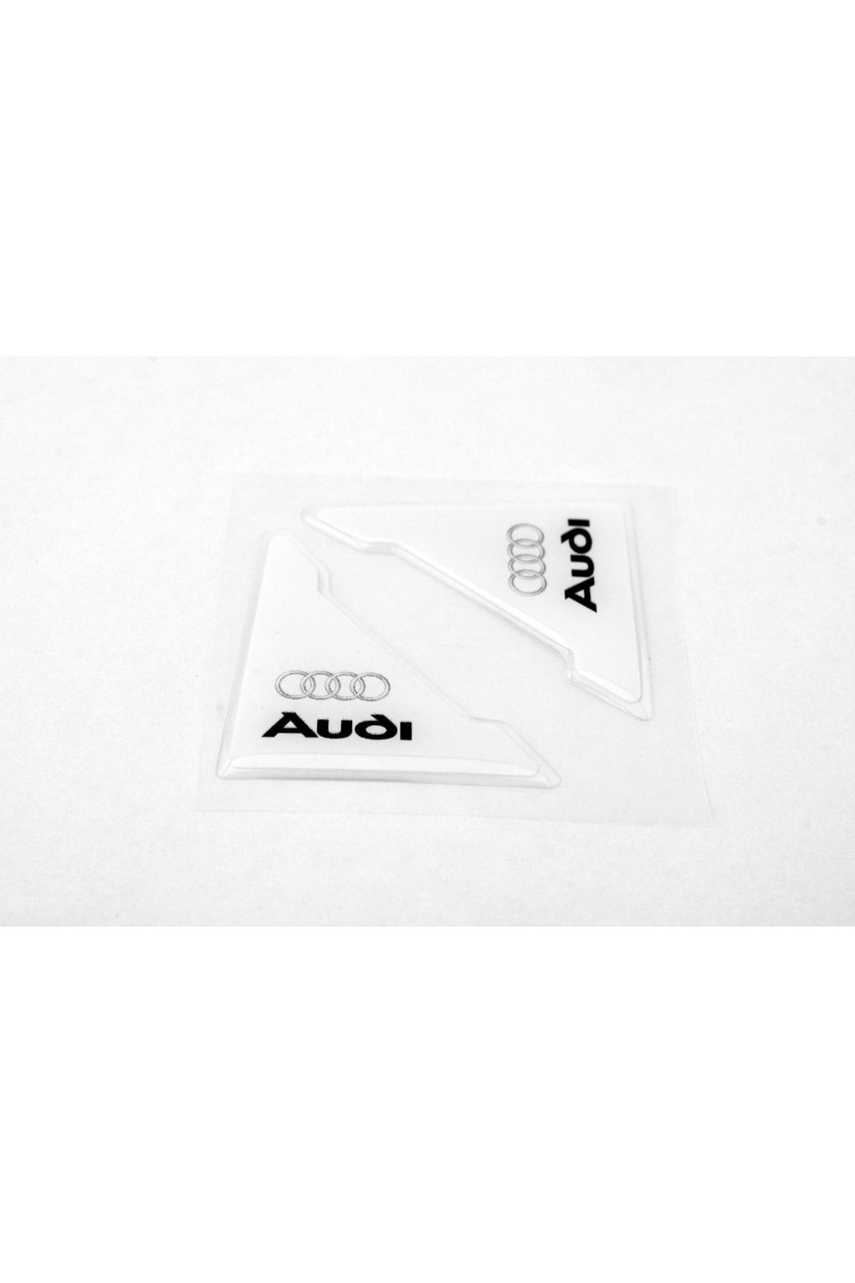Flow Audi Özel Logolu Otomobil Kapı Çizik Darbe Koruma Silikon Beyaz Uyumlu