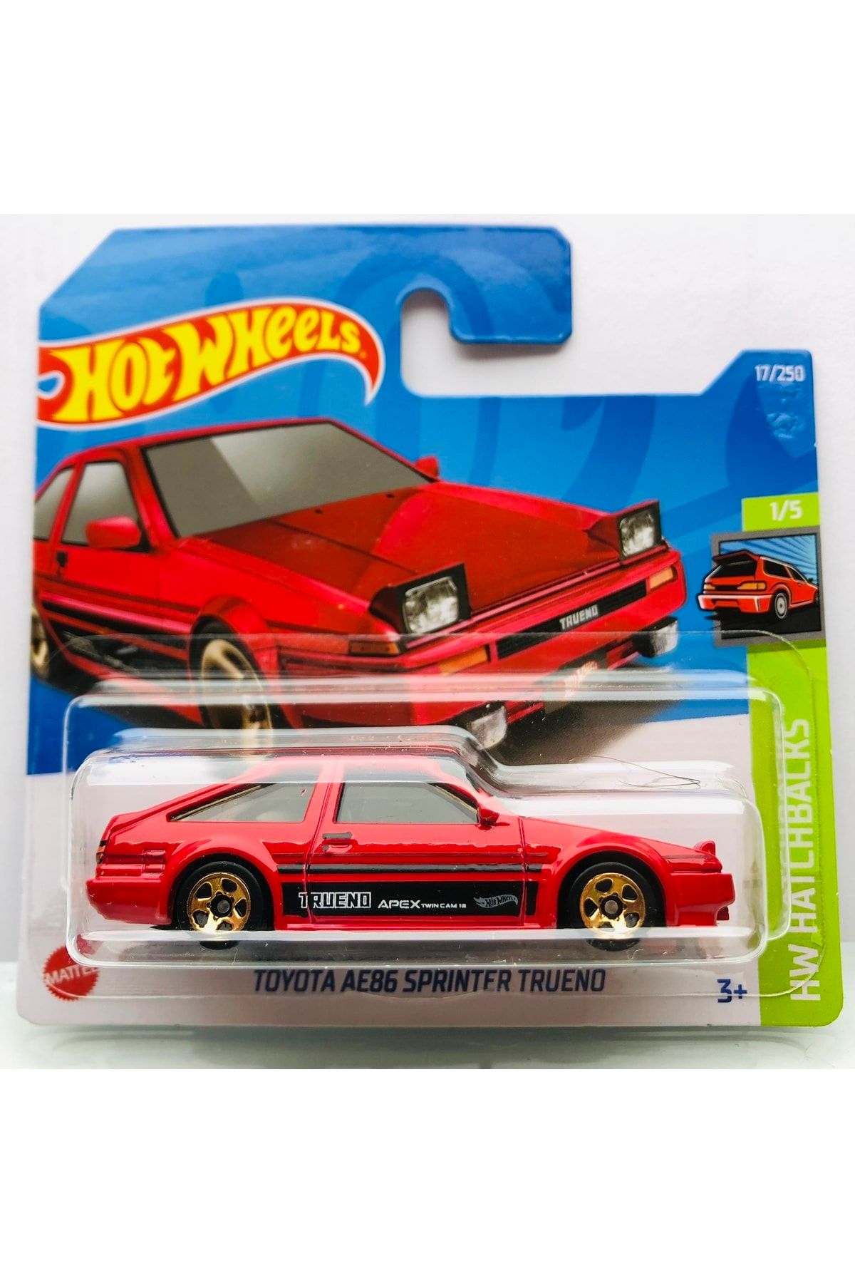 HOT WHEELS Toyota Ae86 Sprinter Trueno Red 1:64 Ölçek Hotwheels Marka 1/5
