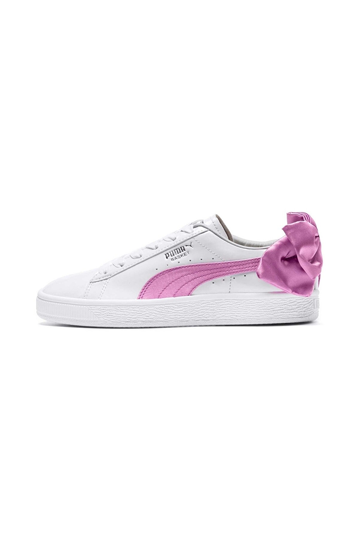 Puma BASKET BOW PATENT JR Beyaz Kız Çocuk Sneaker Ayakkabı 100351831