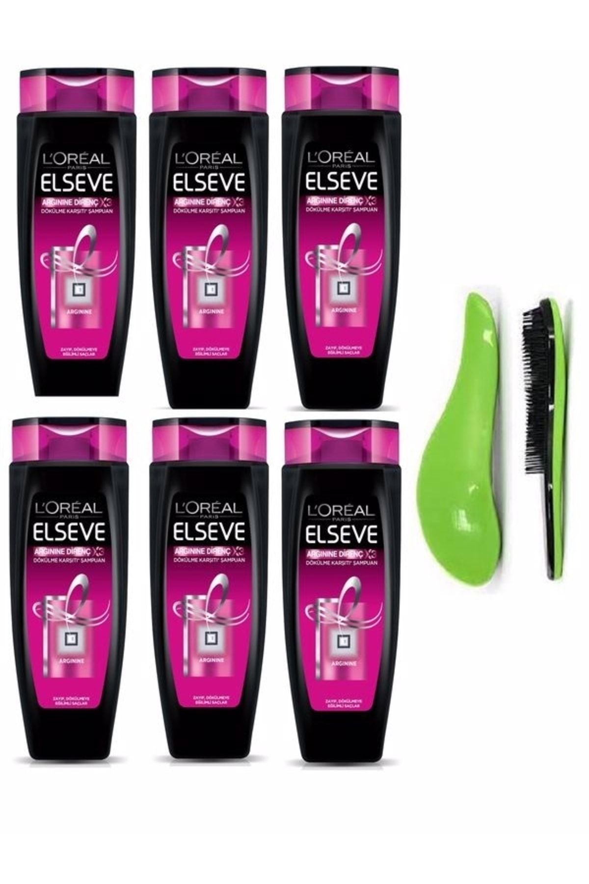 Elseve Loreal Paris Arginine Direnç X3 400 Ml Dökülme Karşıtı Şampuan X 6 Adet tarak