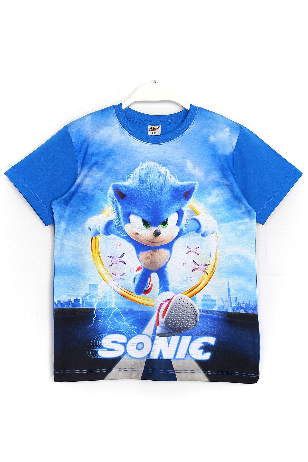 DobaKids Kirpi Sonic The Hedgehog T-shirt Mavi Renk